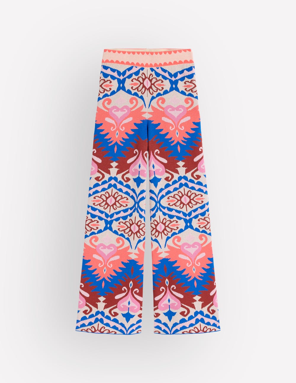 Jacquard Knitted Trousers-Multi Aztec-10