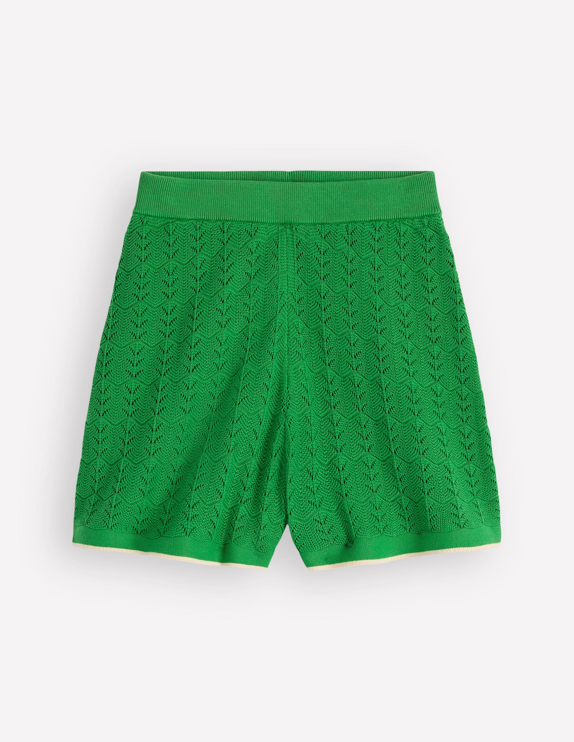 Gestrickte Pointelle-Shorts-Limettensaftgrün-8