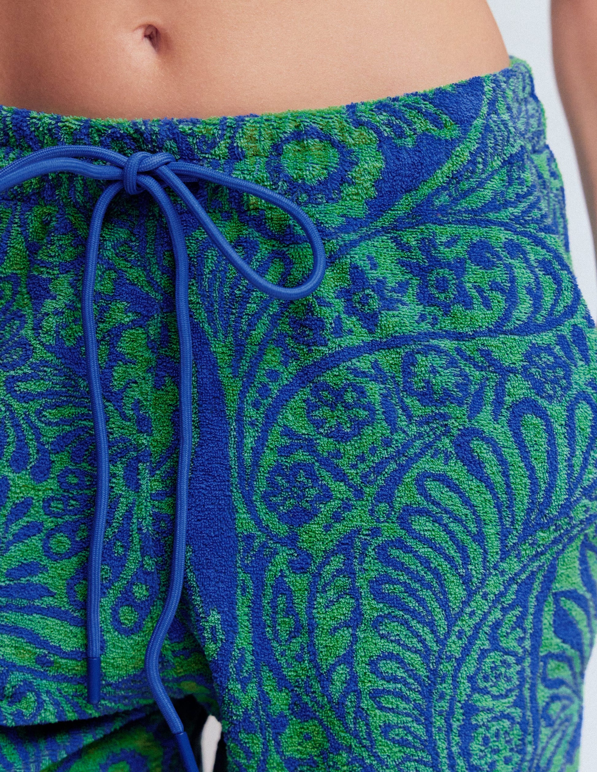 Short Islington en éponge-Vert/bleu, motif Enchanted Paisley-2
