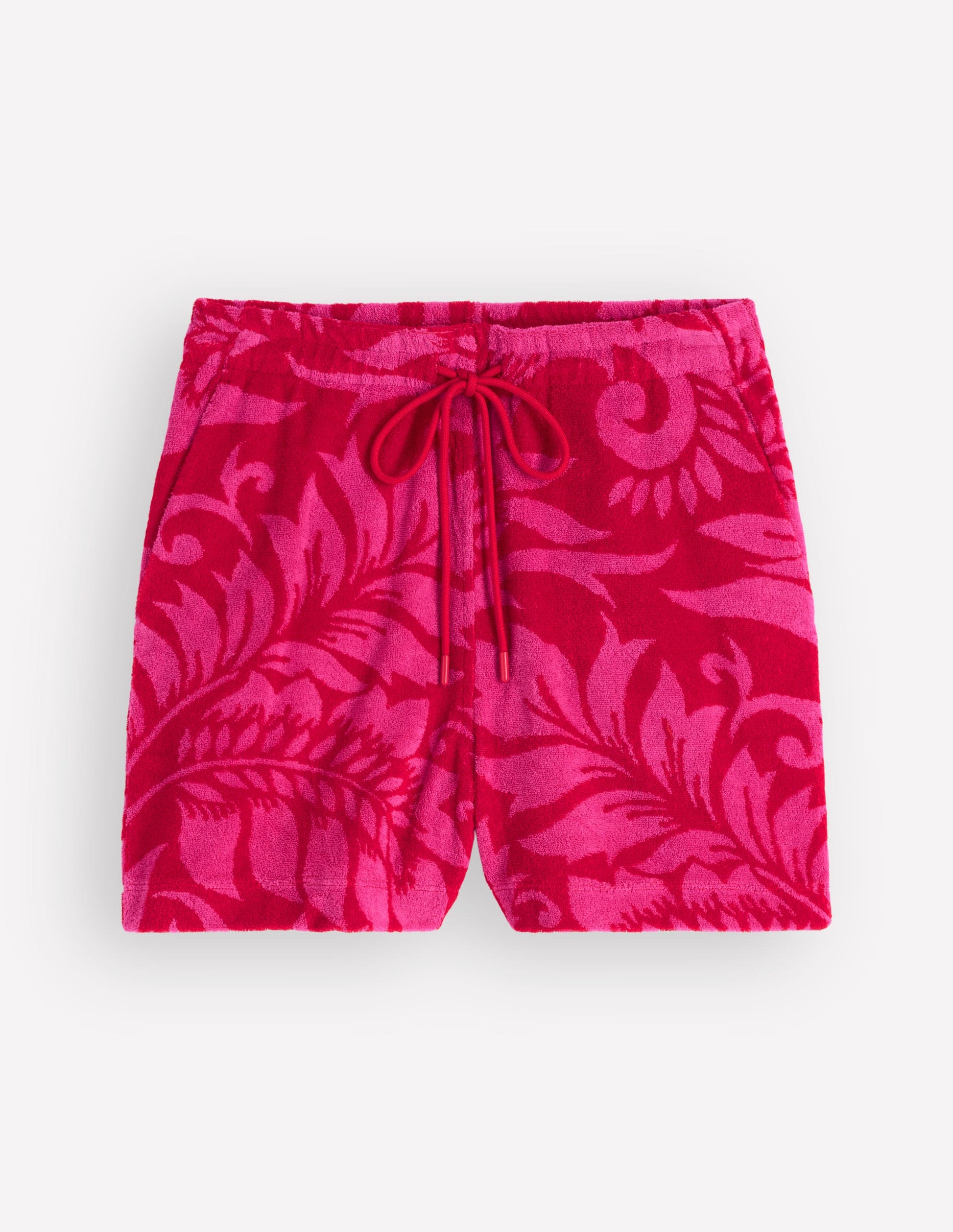 Islington Frottee-Shorts-Salsa, Blumenmuster-5