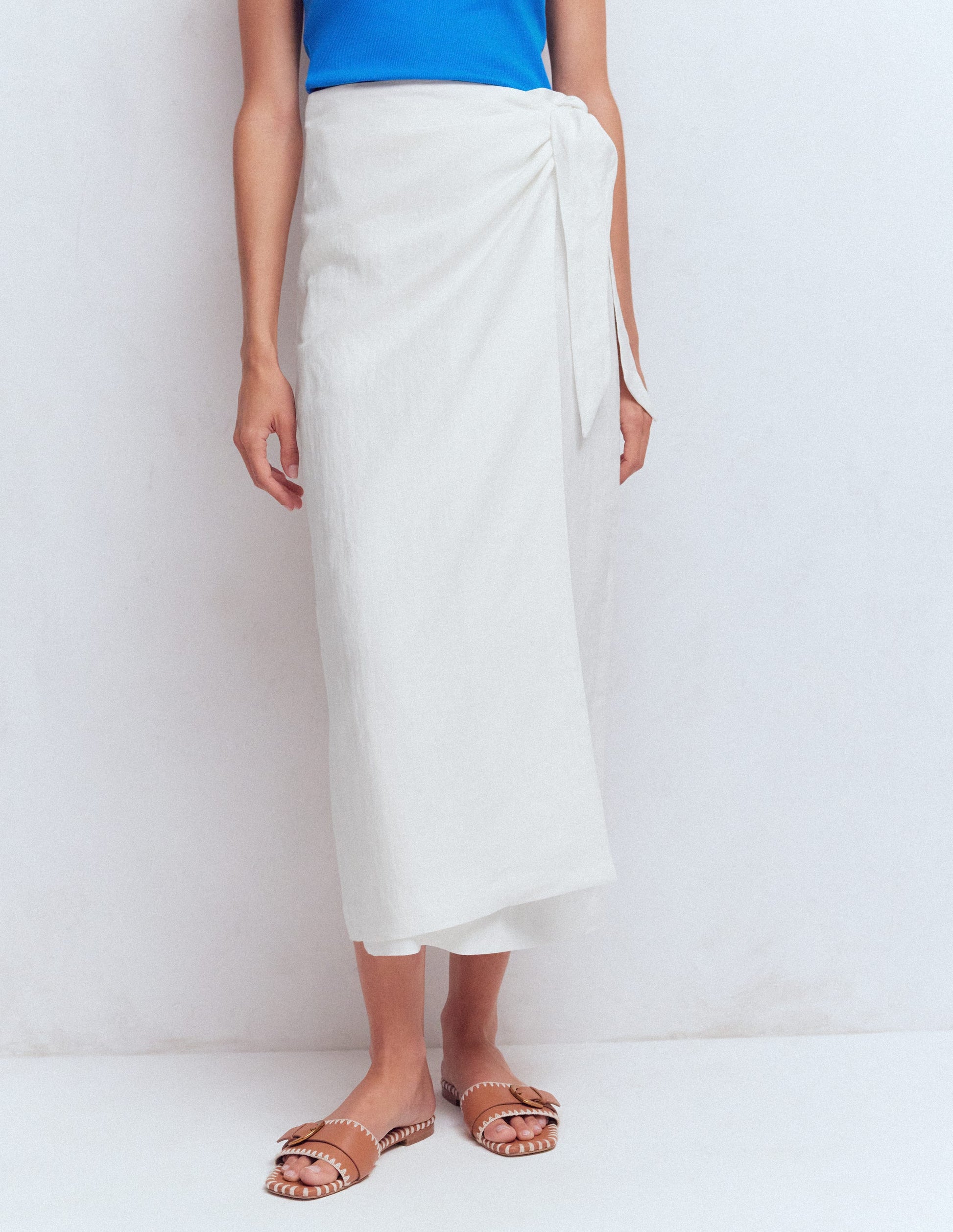 Dimitra Leinen-Säulenrock-Weiß-4