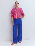 Mayfair Linen Trousers-Bright Blue