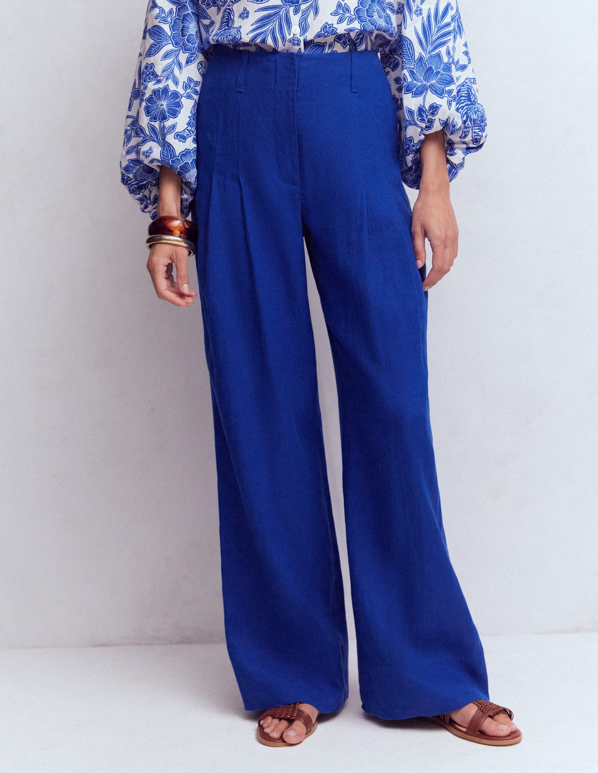Mayfair Leinenhose-Leuchtendes Blau - Image 4