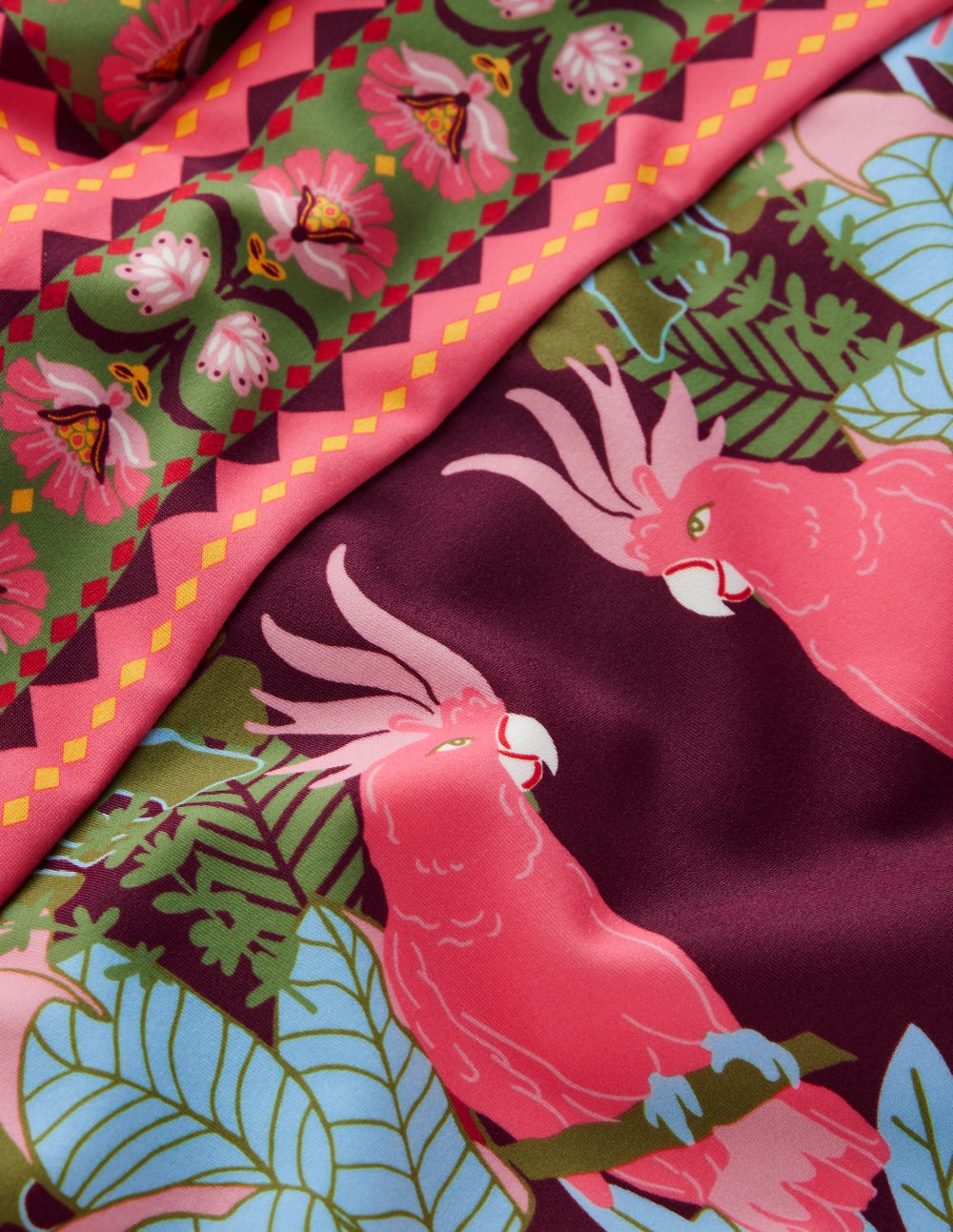 Porto Badeanzug mit V-Ausschnitt-Schokobeere, Tropische Safari-8