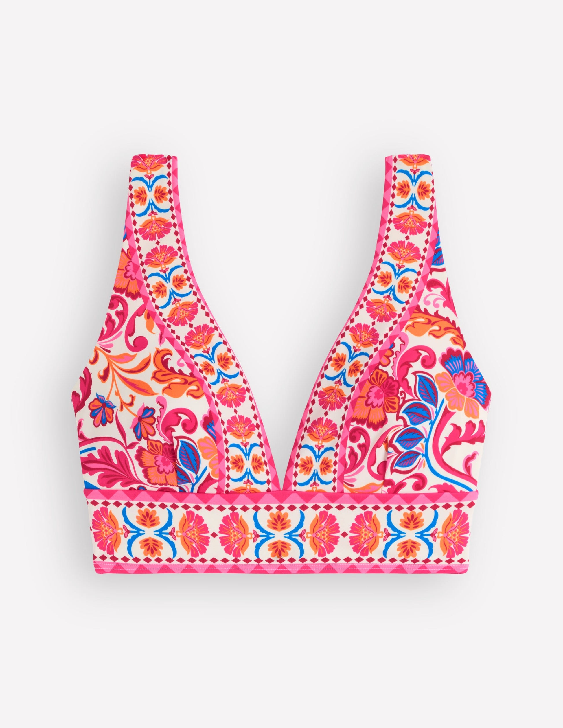 Porto Bikinioberteil-Rosa Power, Blühende Wiese-6