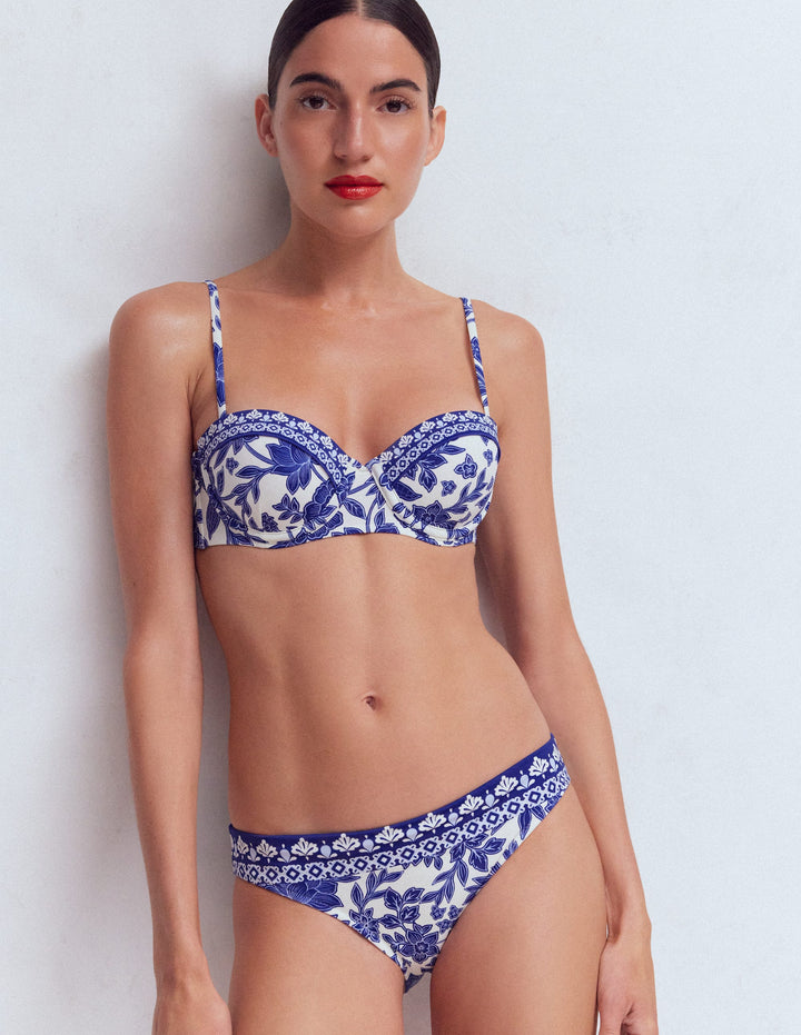 Klassische Bikinihose-Mazarinblau, Tigerparadies
