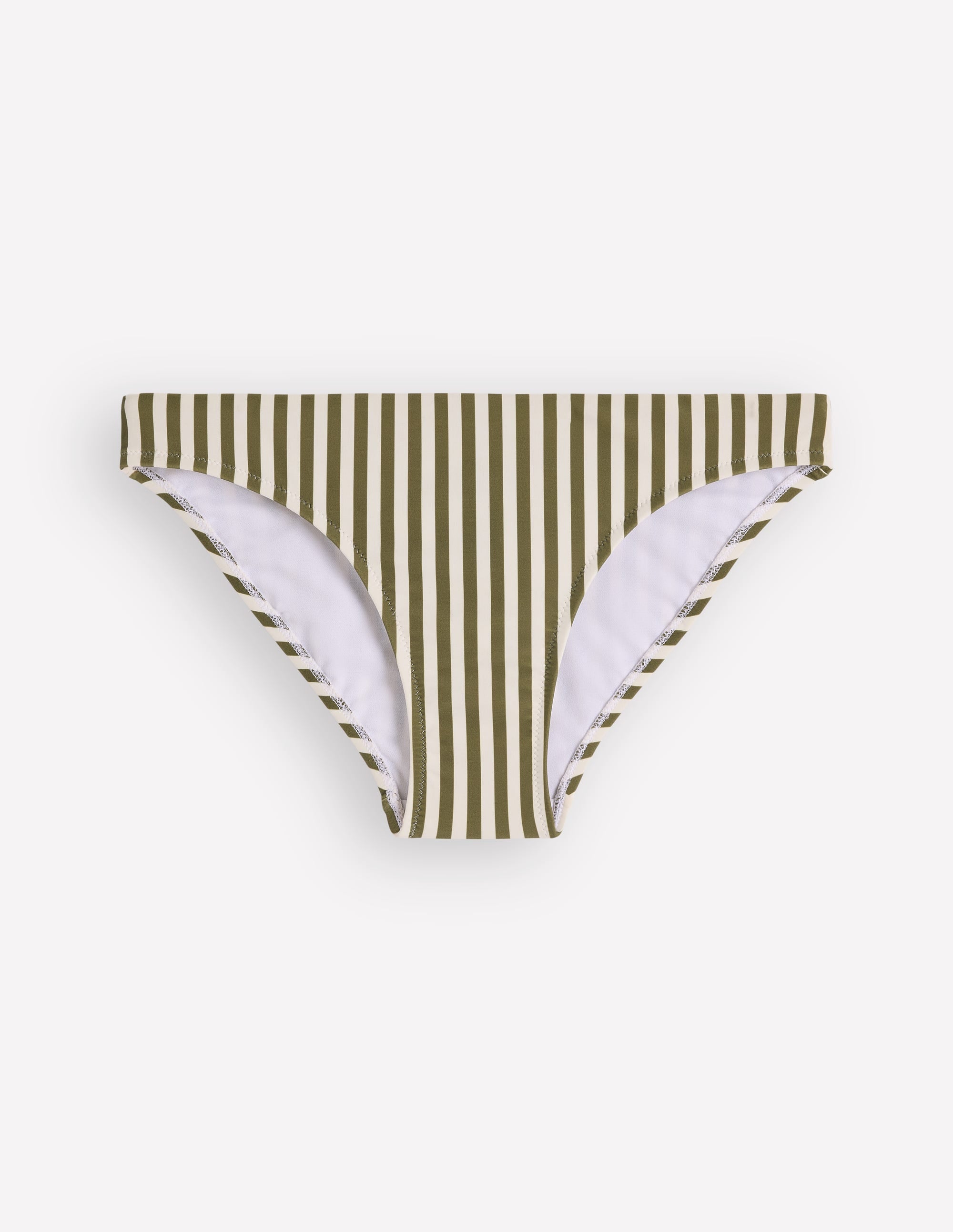 Bas de bikini intemporel-Rayé olive, ivoire - Image 6