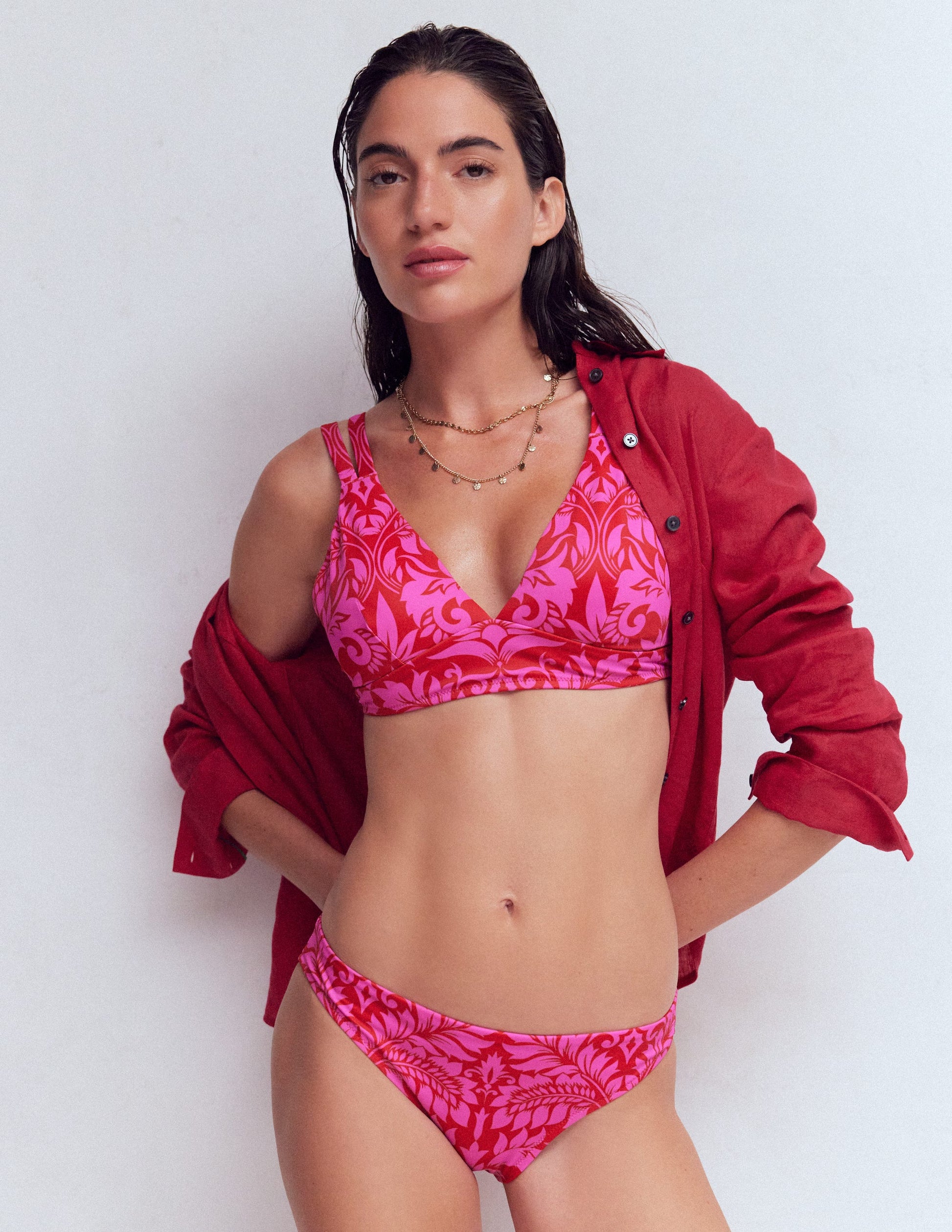 Klassische Bikinihose-Salsa, Blütenpracht-1