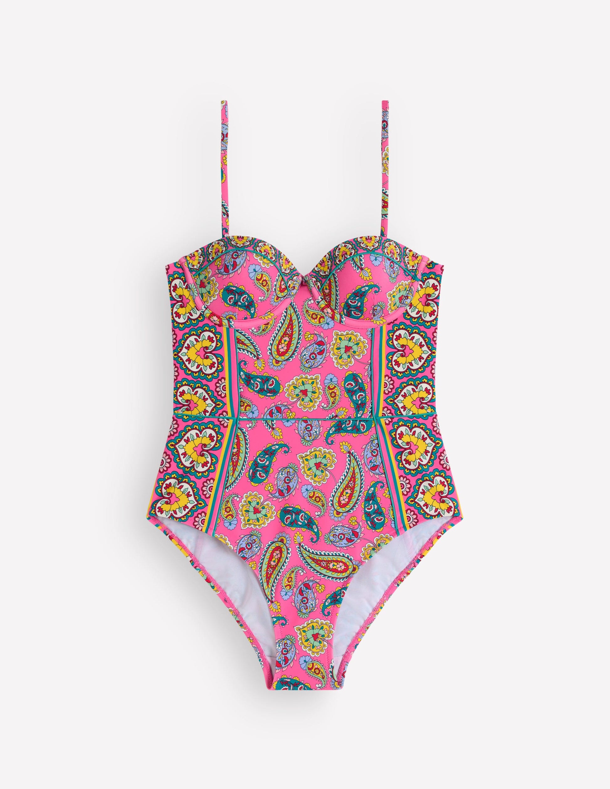 Rhodes Badeanzug in Körbchengröße-Sangria Sunset Pink, Paisley-5