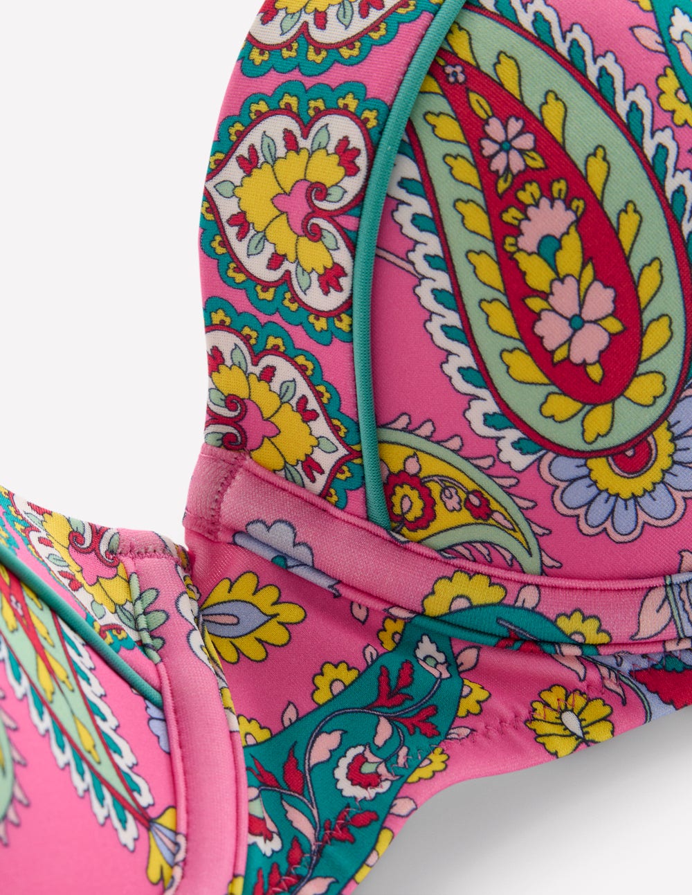 Rhodes Bikinioberteil in Körbchengröße-Rosa Paisley-8