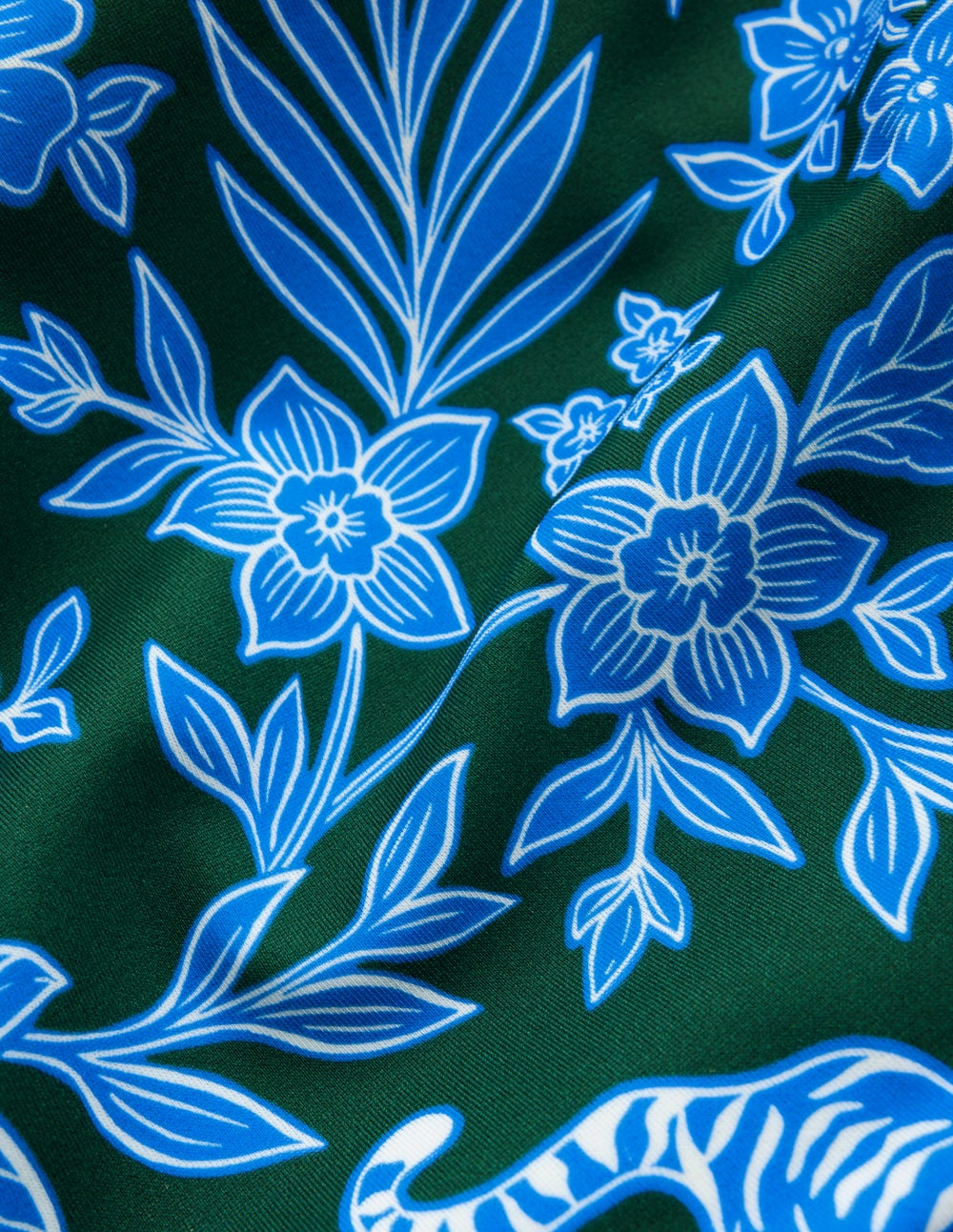 Maillot de bain Mykonos à encolure en V profonde-Vert foncé, motif Paradise - Image 7