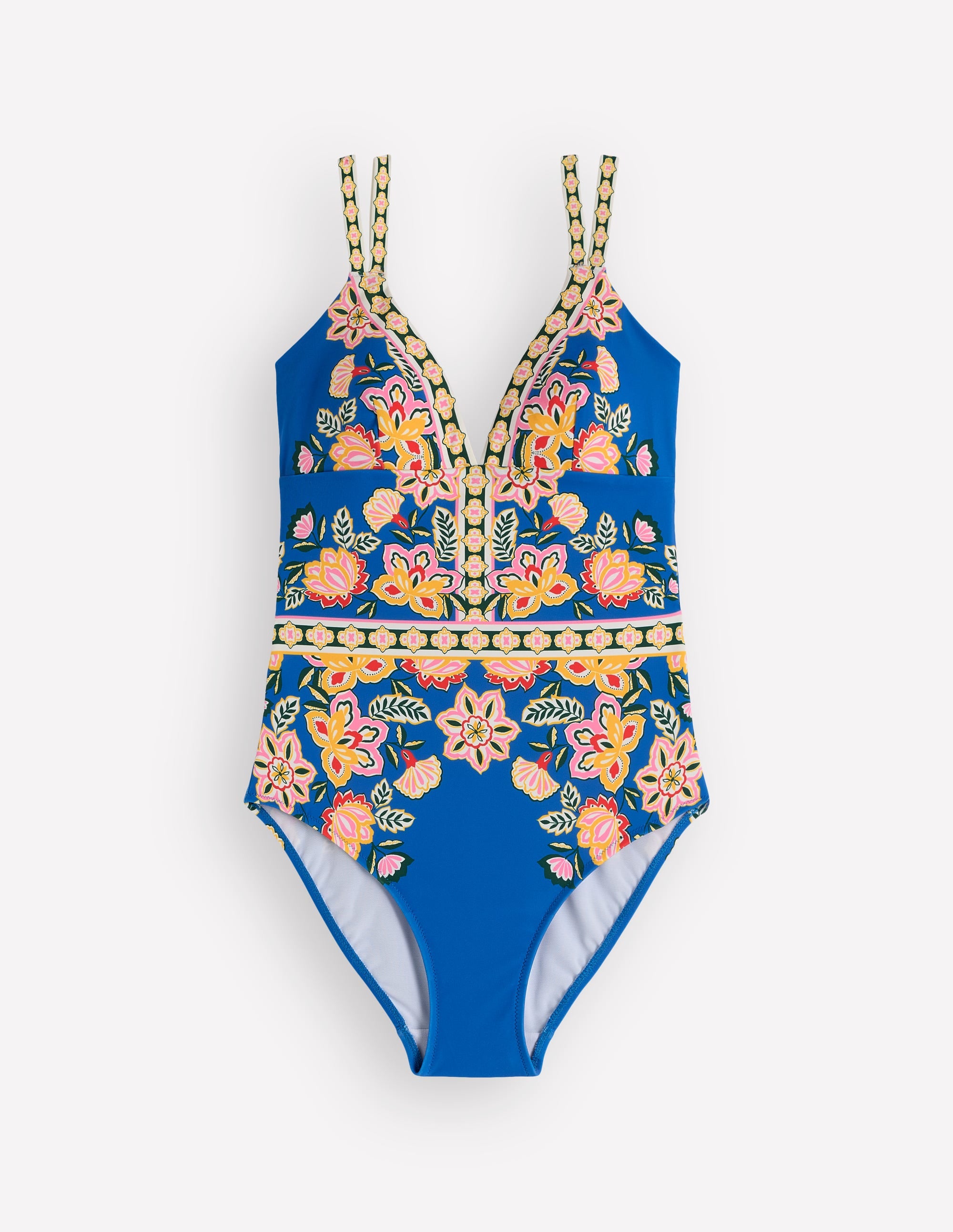 Arles Badeanzug-Blau, Blüten-Eleganz - Image 5
