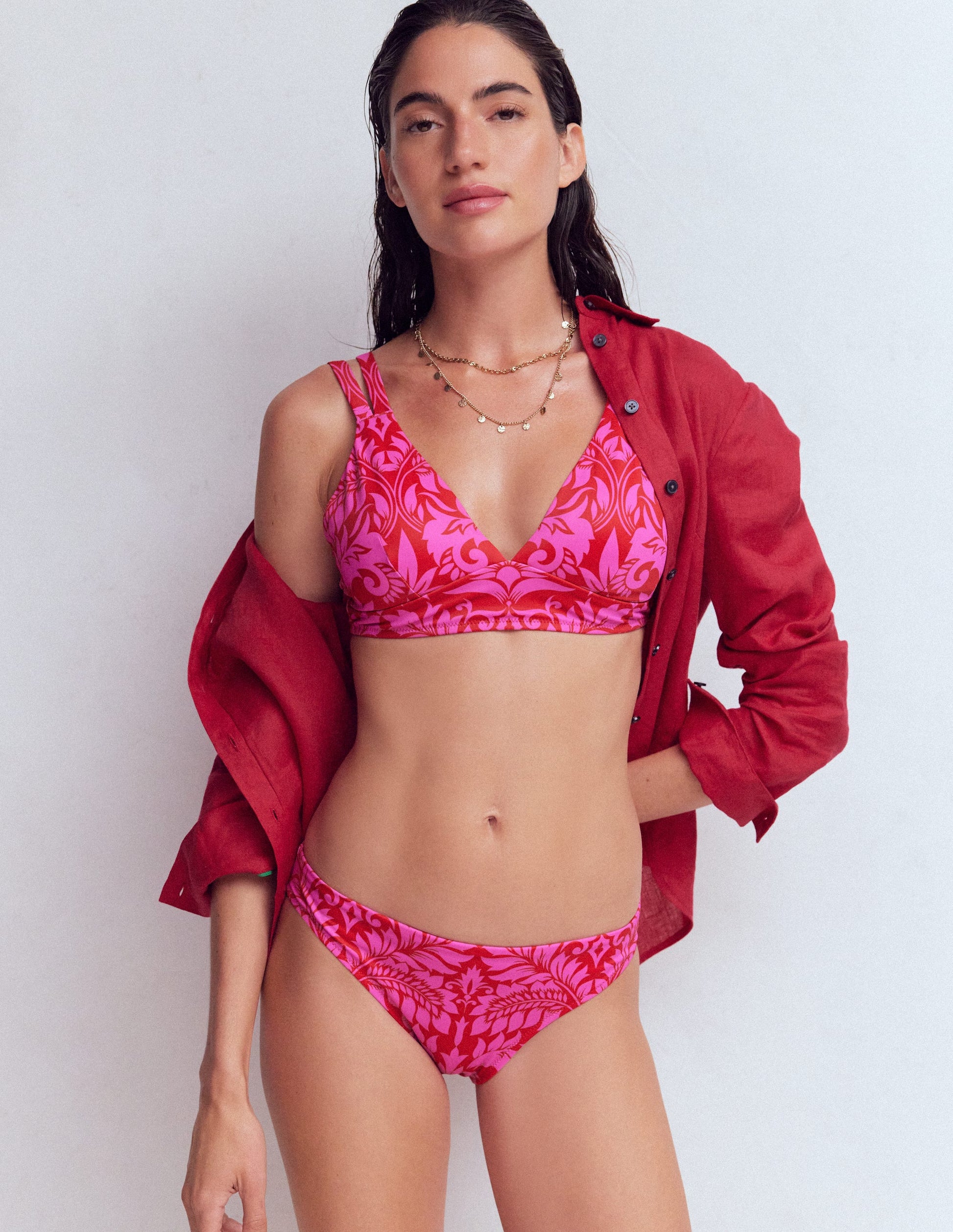 Arles Bikinioberteil-Salsa, Blütenpracht-4