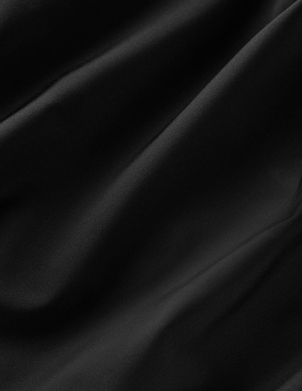 Badeanzug mit überkreuzten Trägern und Faltendetail-Schwarz-7