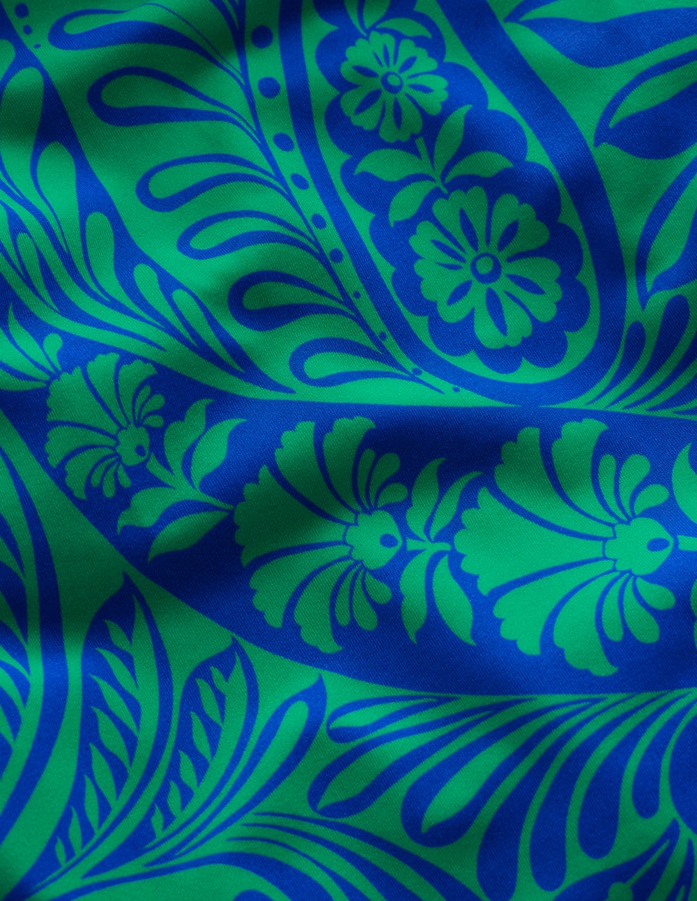 Badeanzug mit gedrehten Trägern-Blau, Verwunschenes Paisleymuster-6