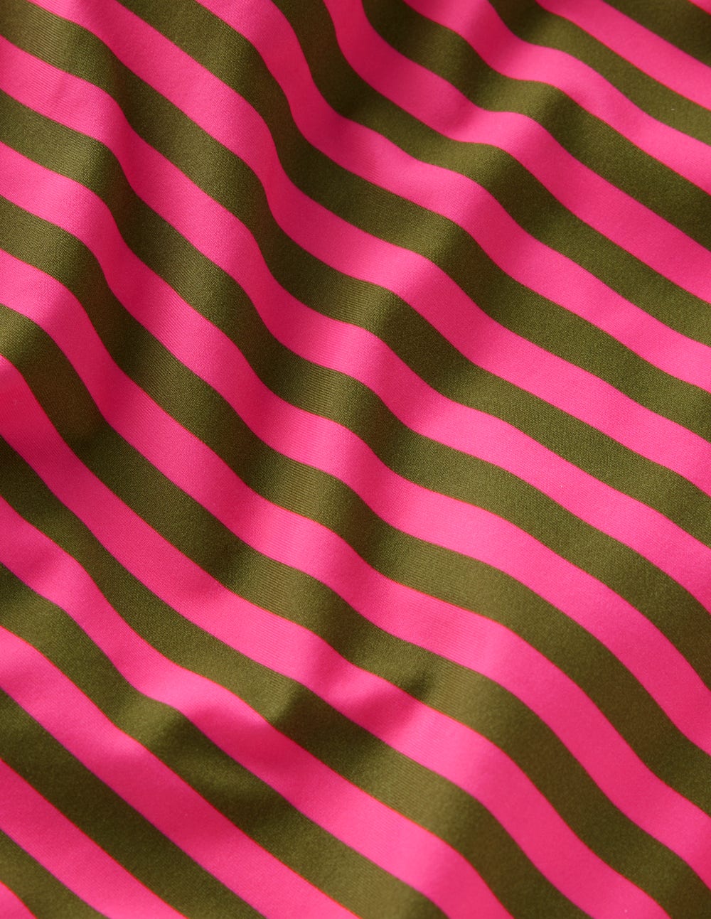 Badeanzug mit gedrehten Trägern-Rosa, Khaki Streifen-8