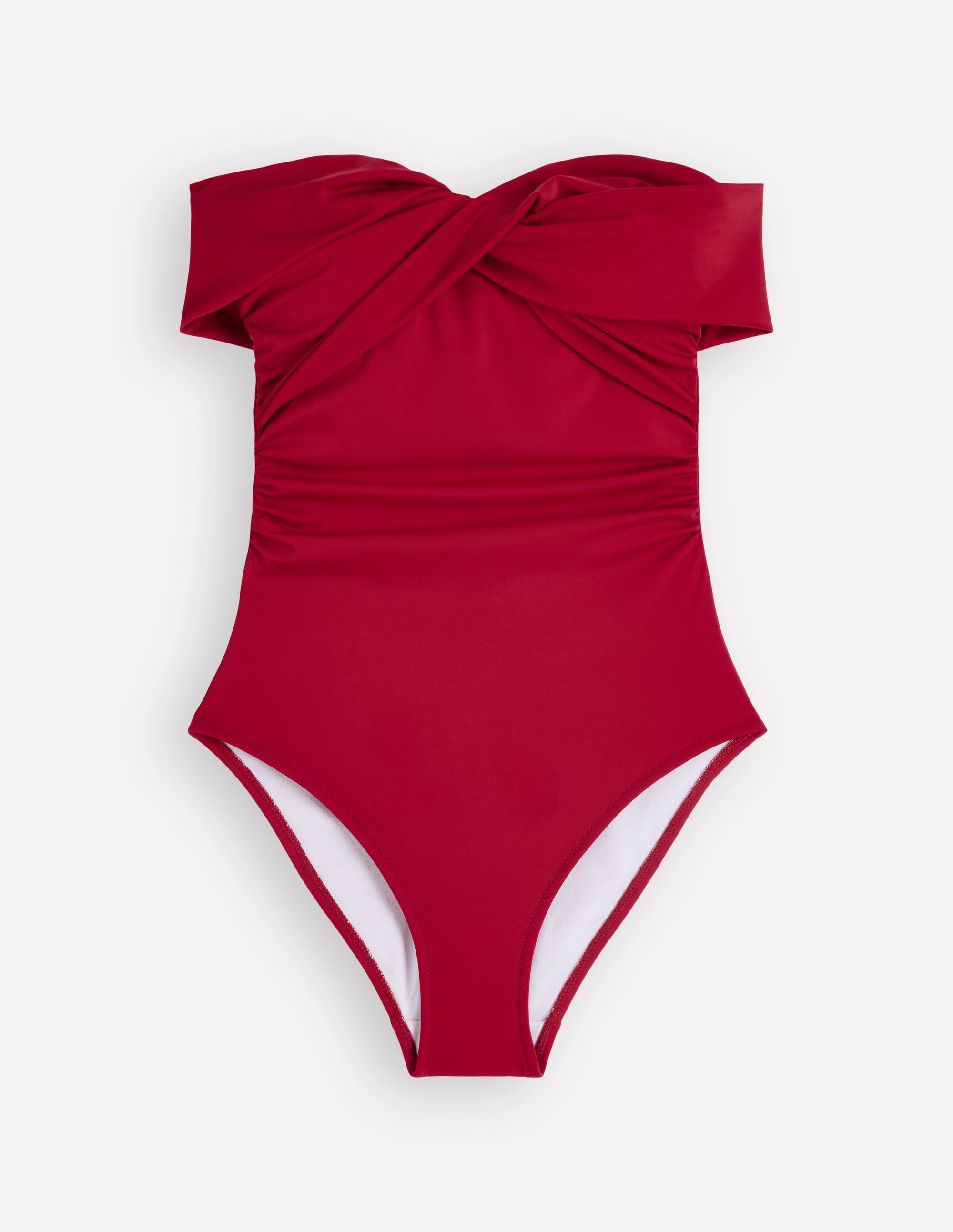 Maillot de bain croisé à encolure Bardot-Rouge Mérida - Image 6