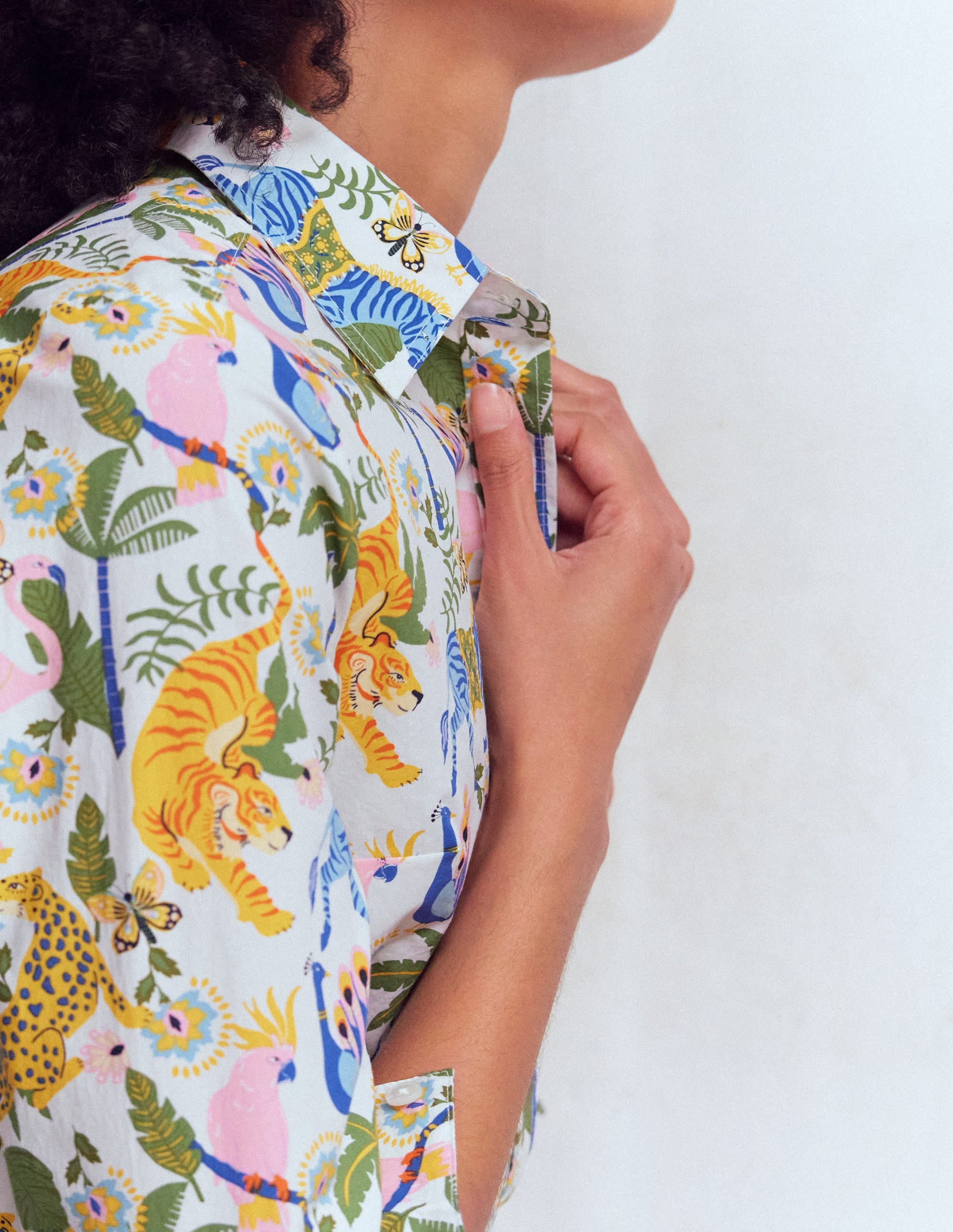 Chemise Sienna en coton-Multi, motif Tropical Safari - Image 2