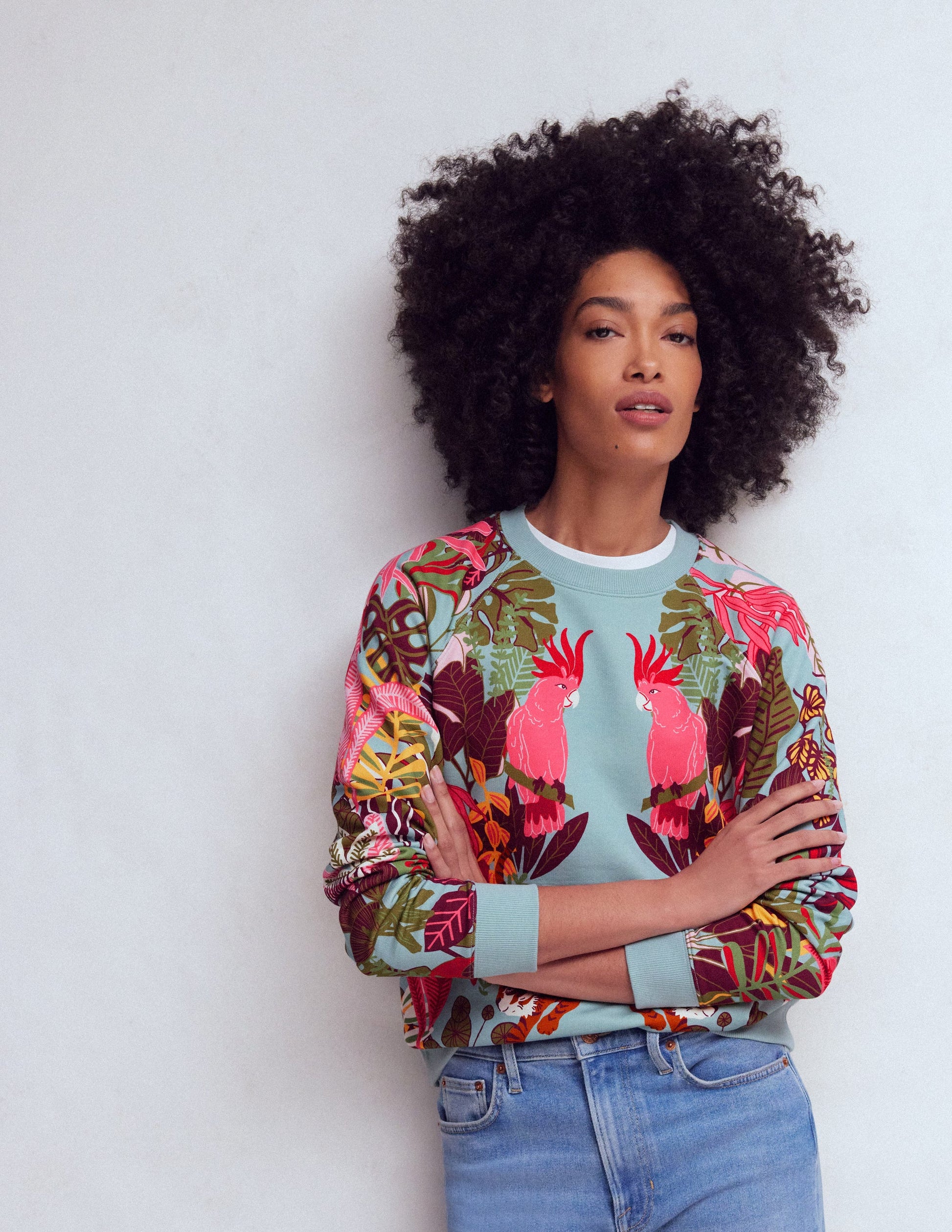 Emi Printed Sweatshirt-Tropical Safari Placement-5