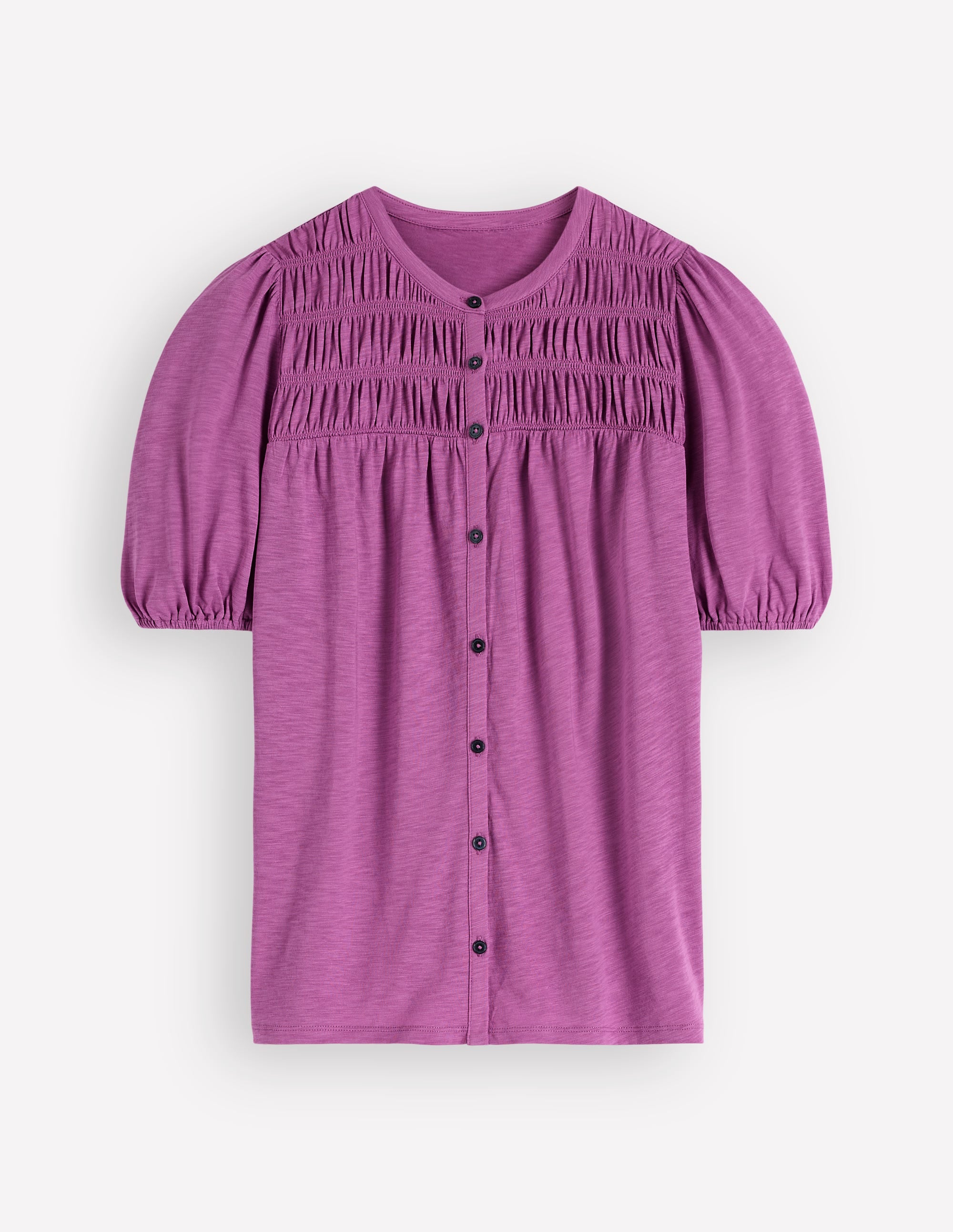 Mya Kurzärmeliges, gesmoktes Hemd-Rotklee-Rosa - Image 6