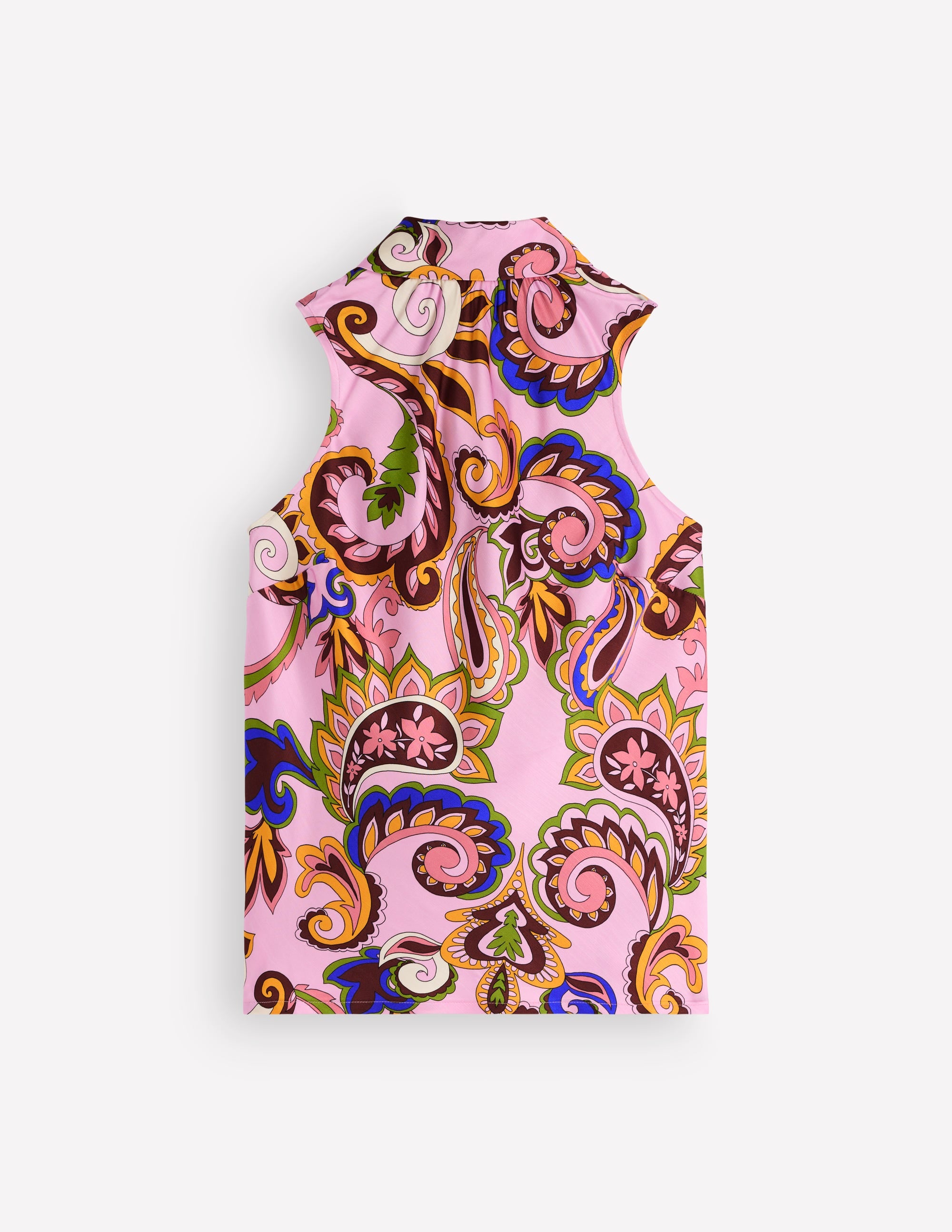 Satin Halterneck Top-Multi, Paisley Frenzy - Image 7