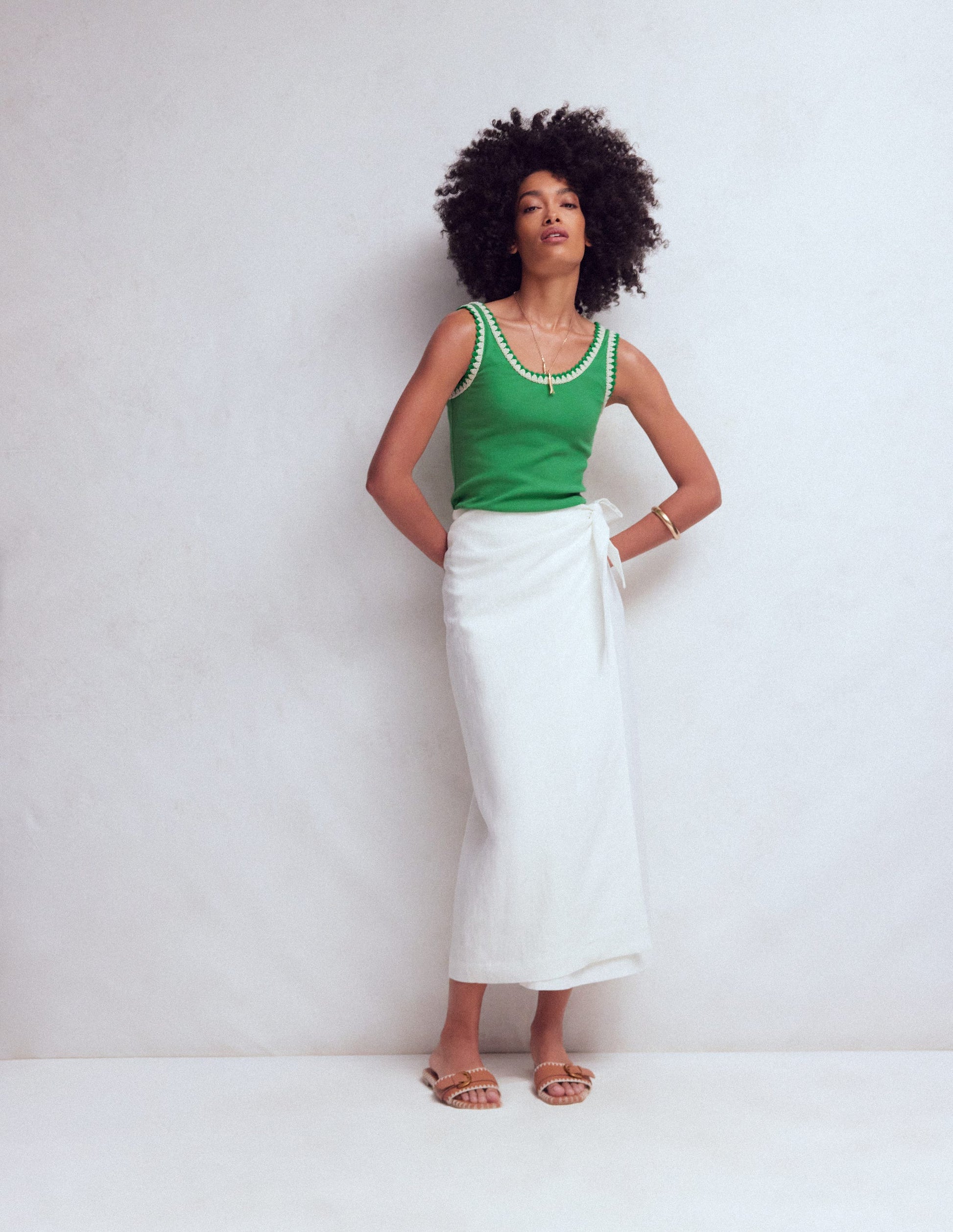 Maddie Top mit Besatz-Kleeblattgrün-3