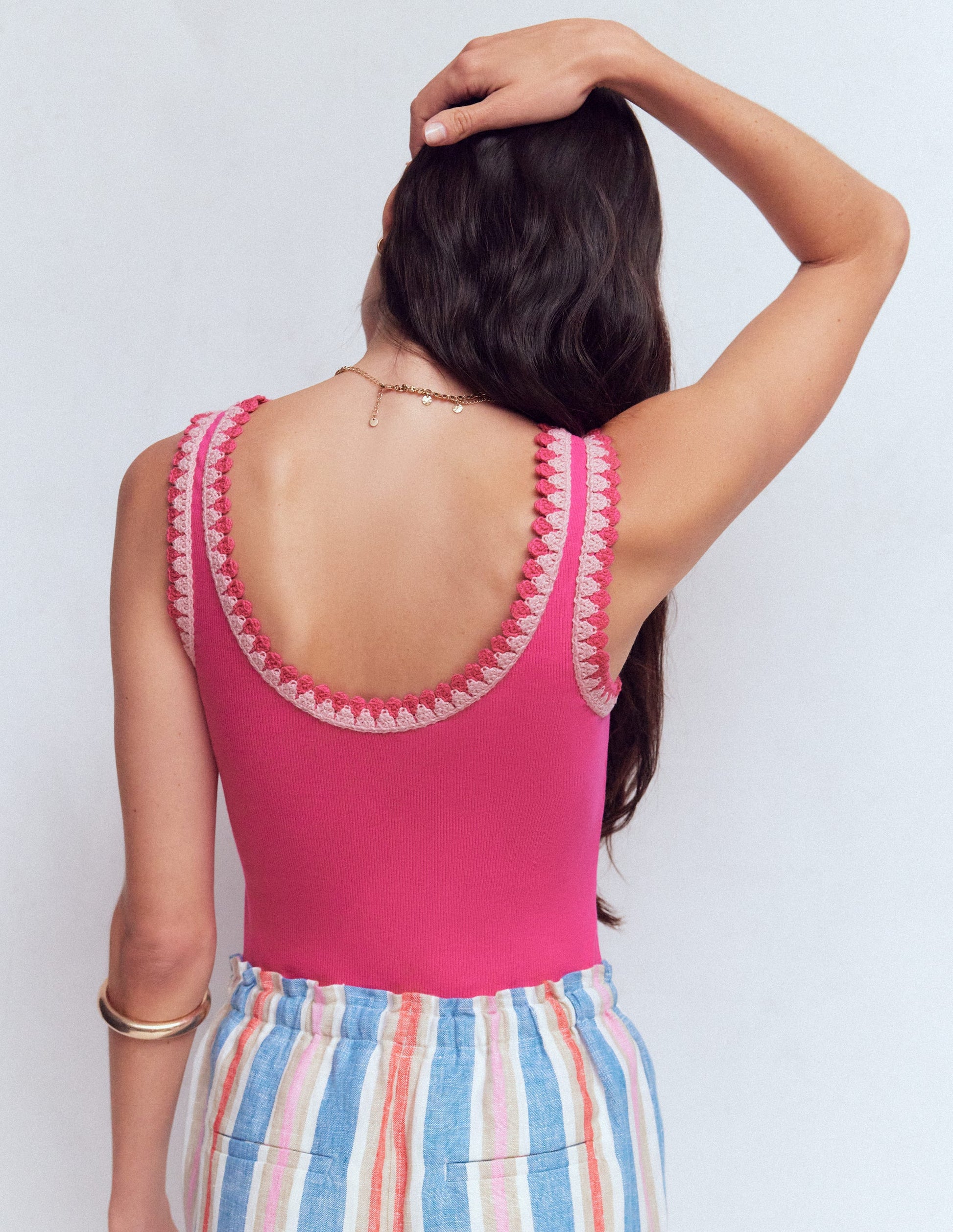 Maddie Top mit Besatz-Rosarot-3