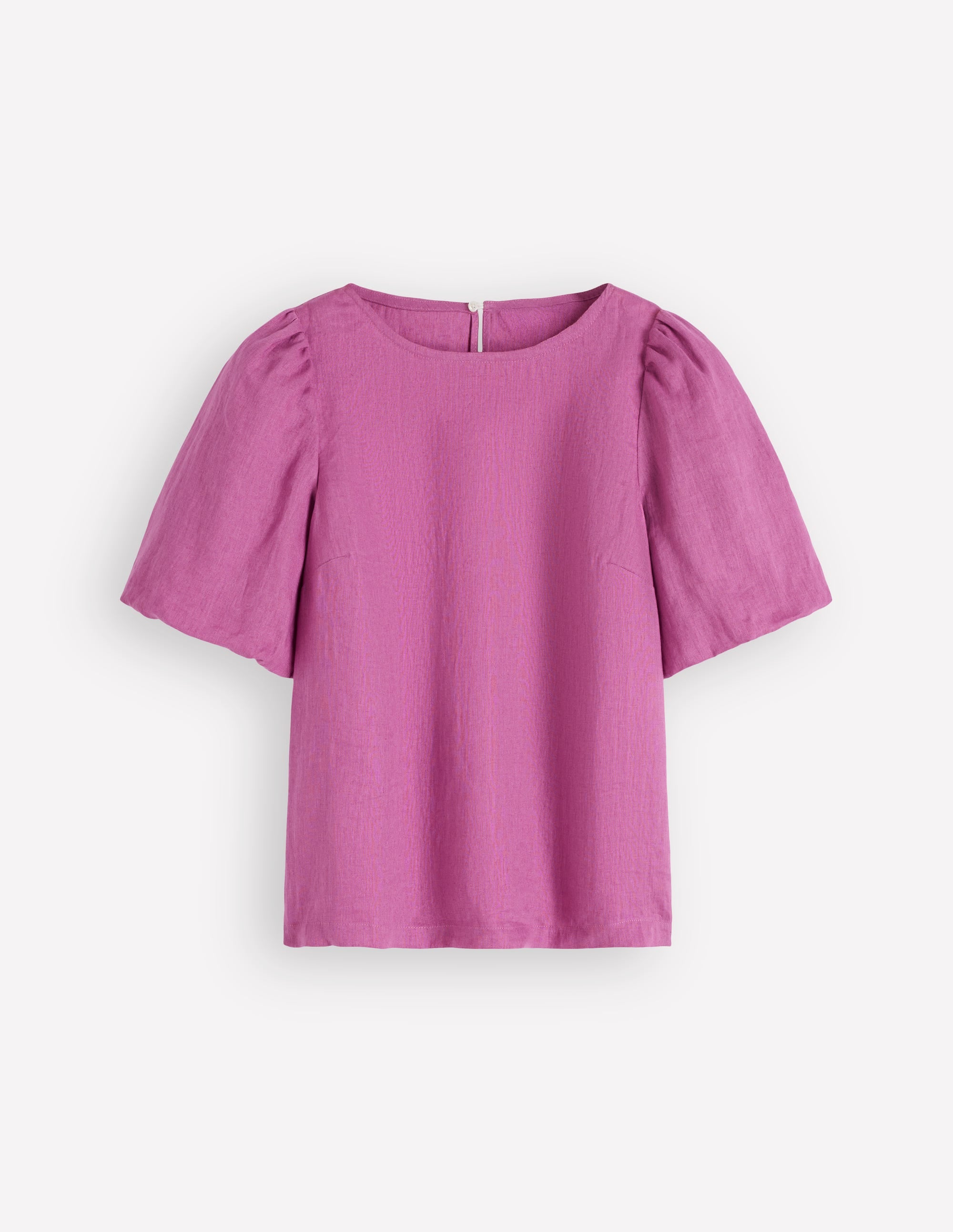 Top en lin à manches bouffantes-Violet trèfle - Image 5