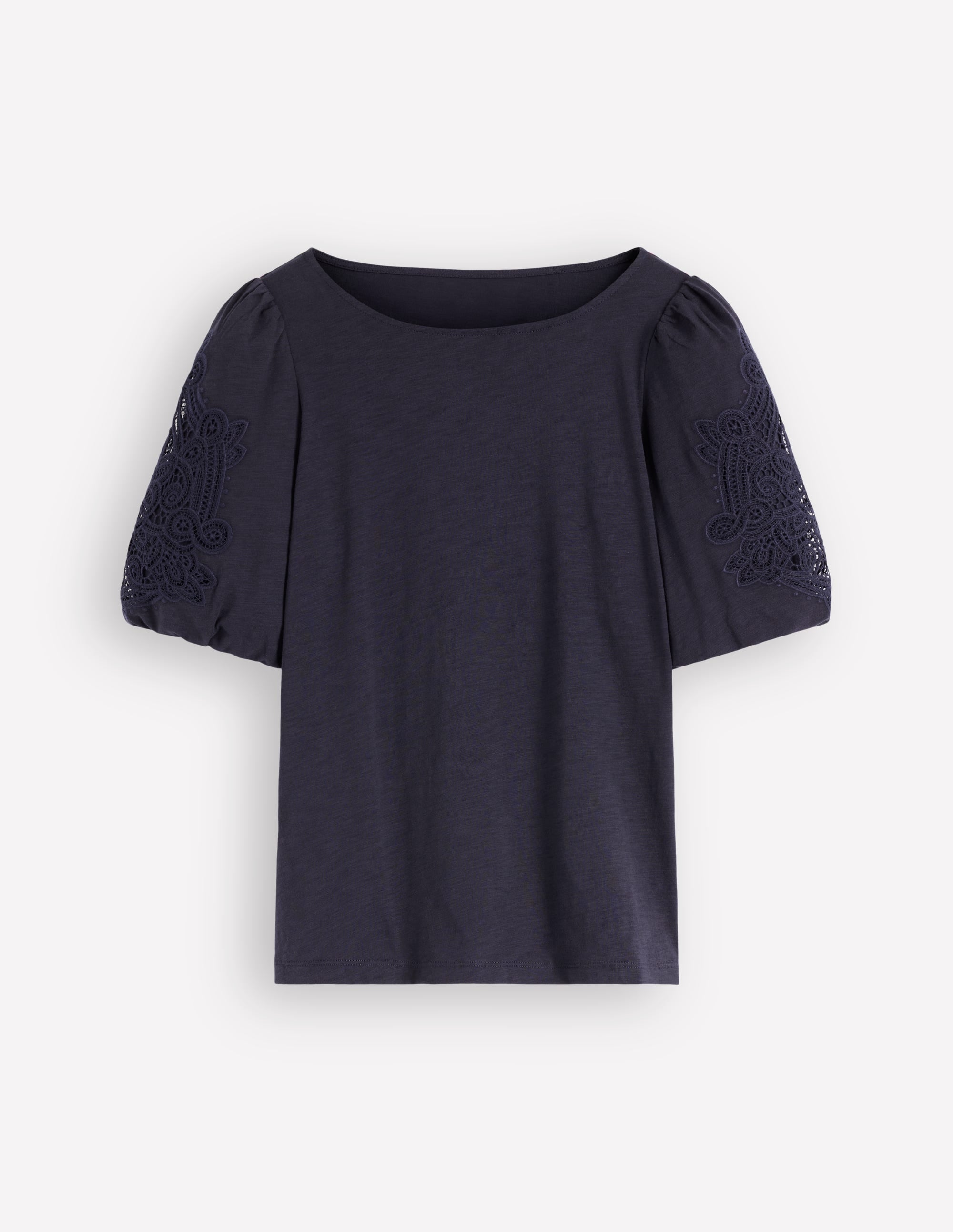 Jerseyoberteil mit Cutwork-Detail-Marineblau - Image 6