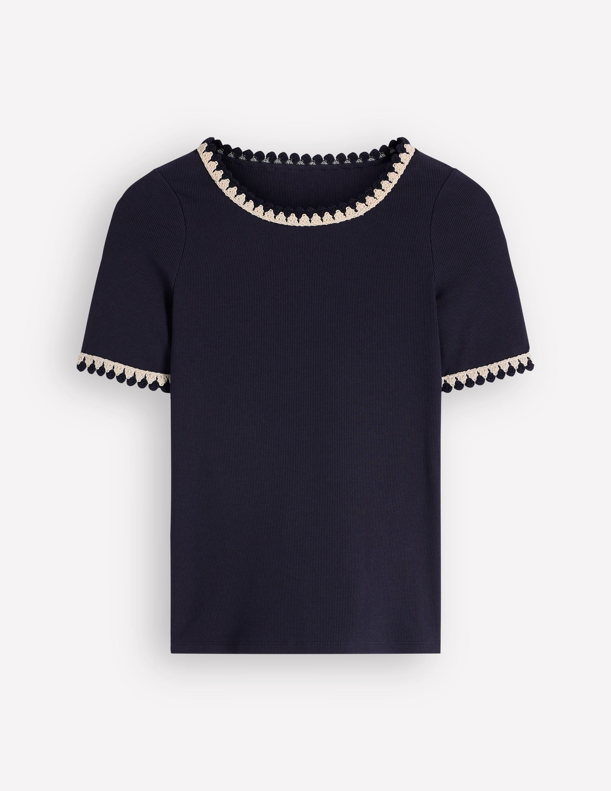 Maddie T-Shirt mit Besatz-Marineblau - Image 5