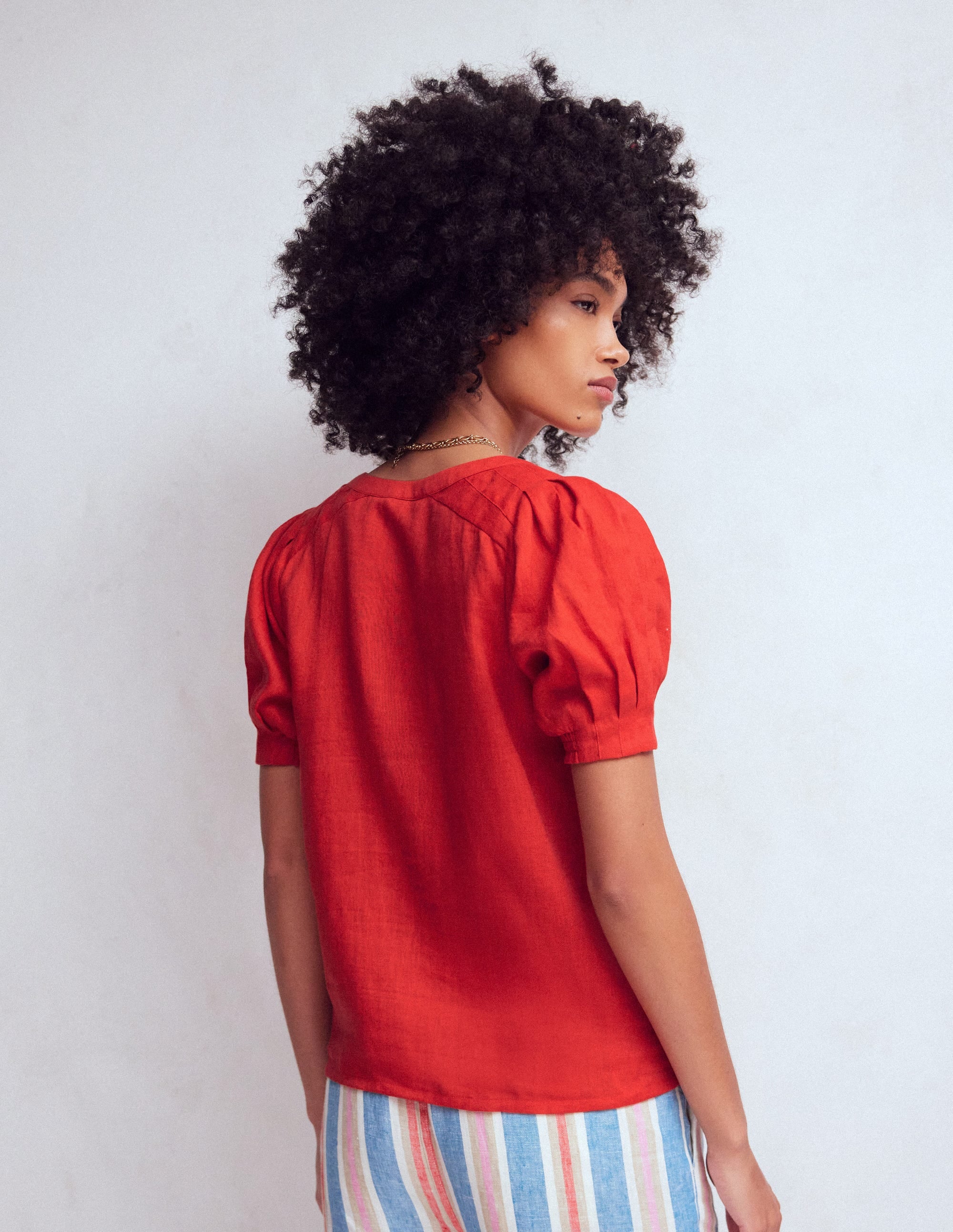 Top Rae en lin-Orange sanguine - Image 3