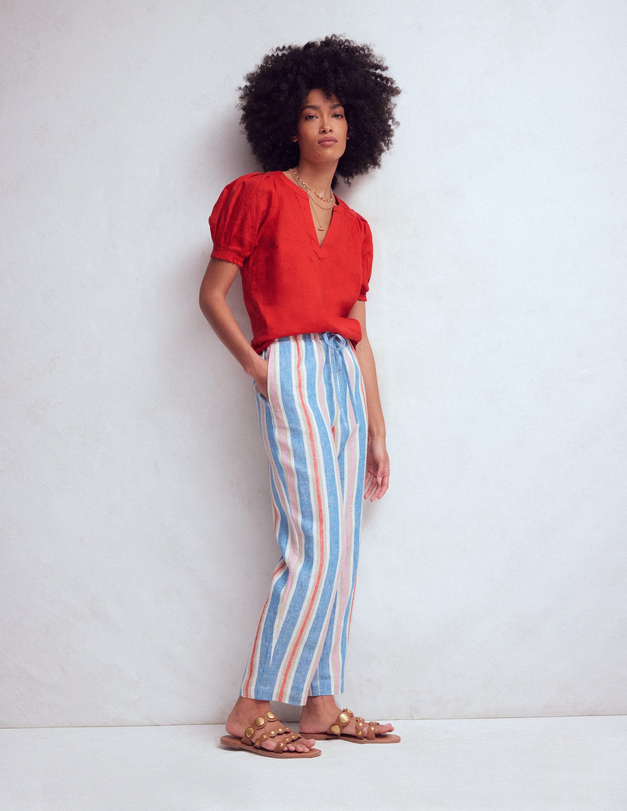 Top Rae en lin-Orange sanguine - Image 4