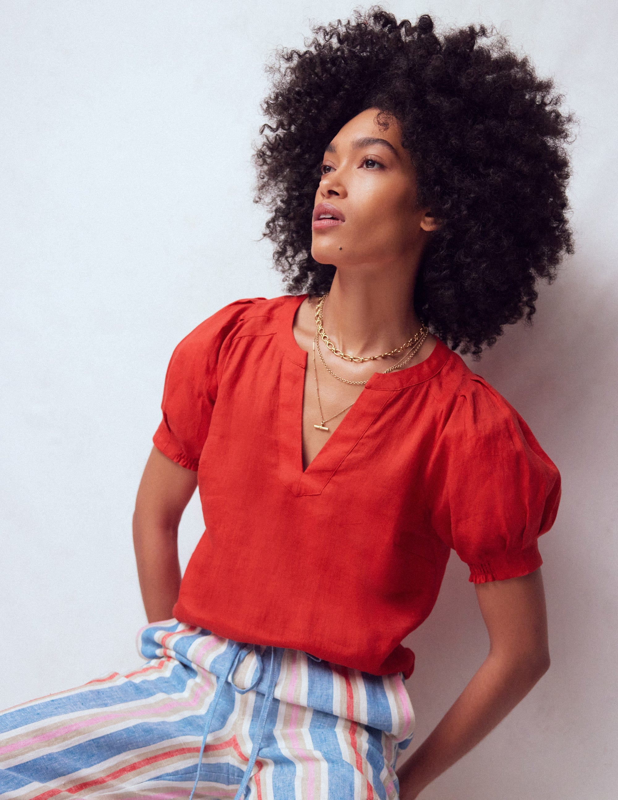 Top Rae en lin-Orange sanguine - Image 5