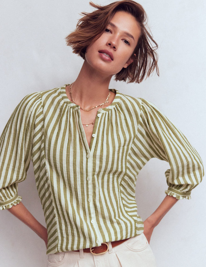 Camille Doppeltuch-Oberteil-Eintagsfliege Streifen