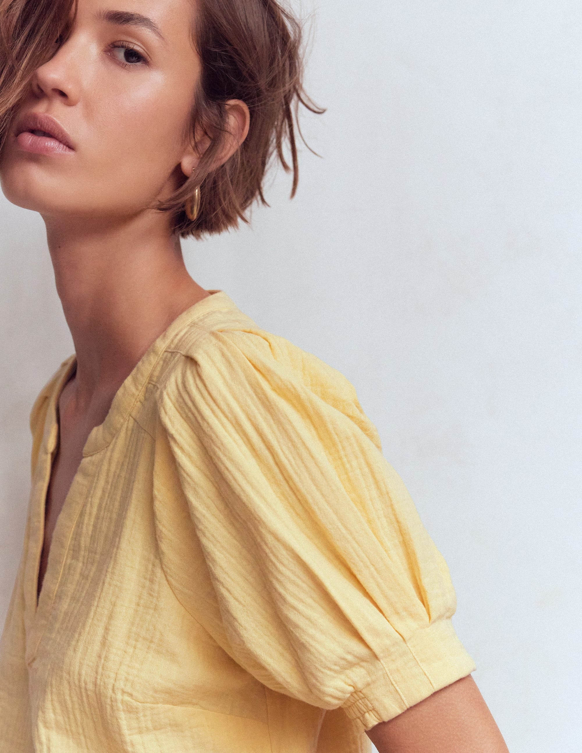 Top Rae double-étoffe-Jaune soleil - Image 2