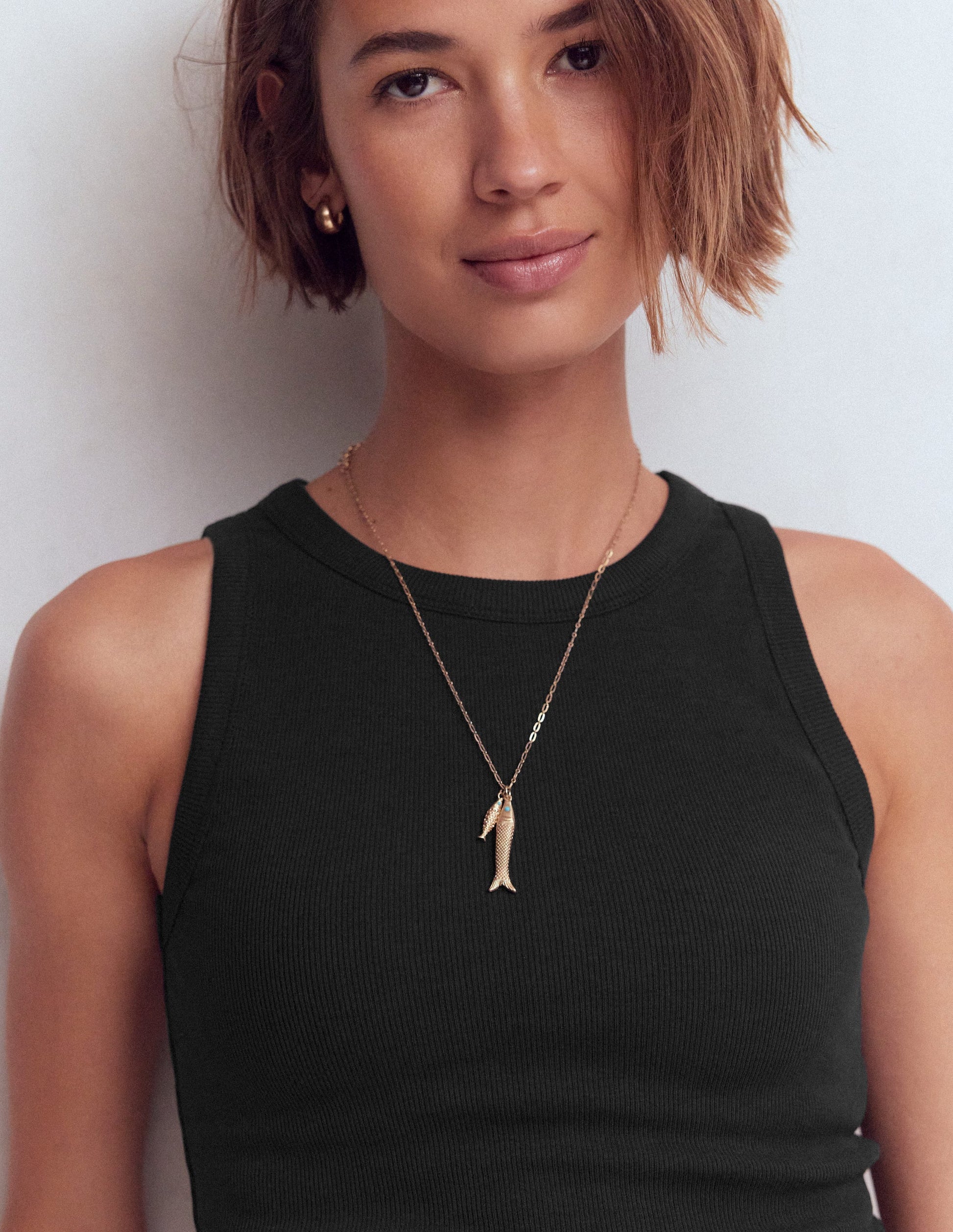 Geripptes Baumwolltop-Schwarz-2