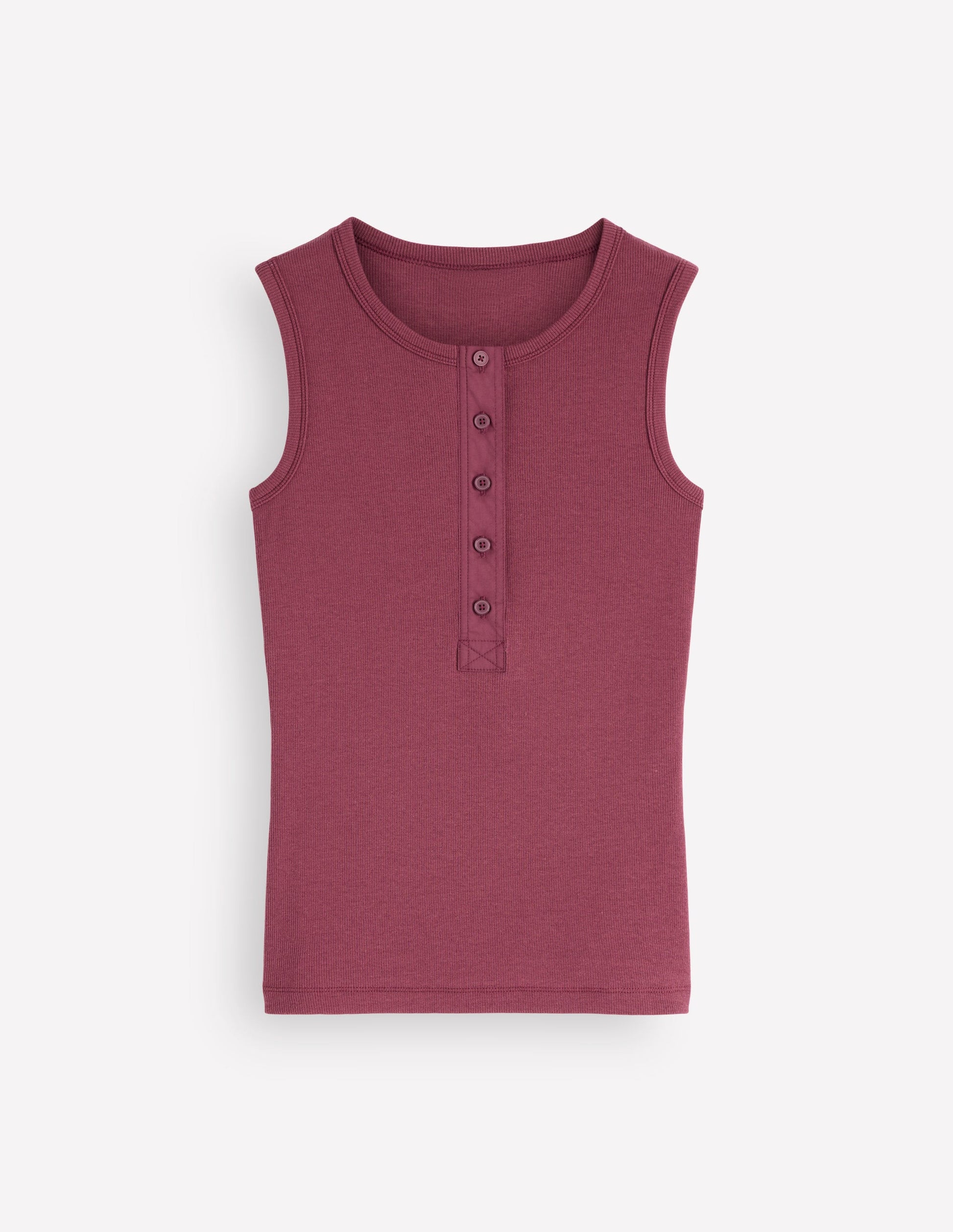 Henley-Top mit Rundhalsausschnitt-Bordeaux-6