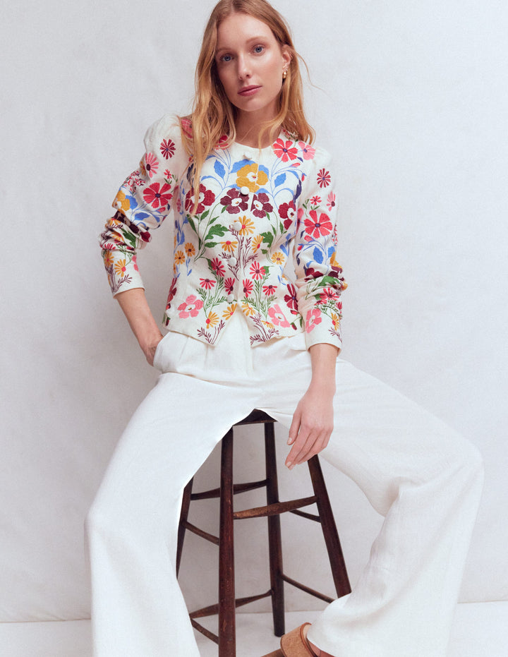 Salisbury jacke mit puffärmeln-Bunt, Stickerei