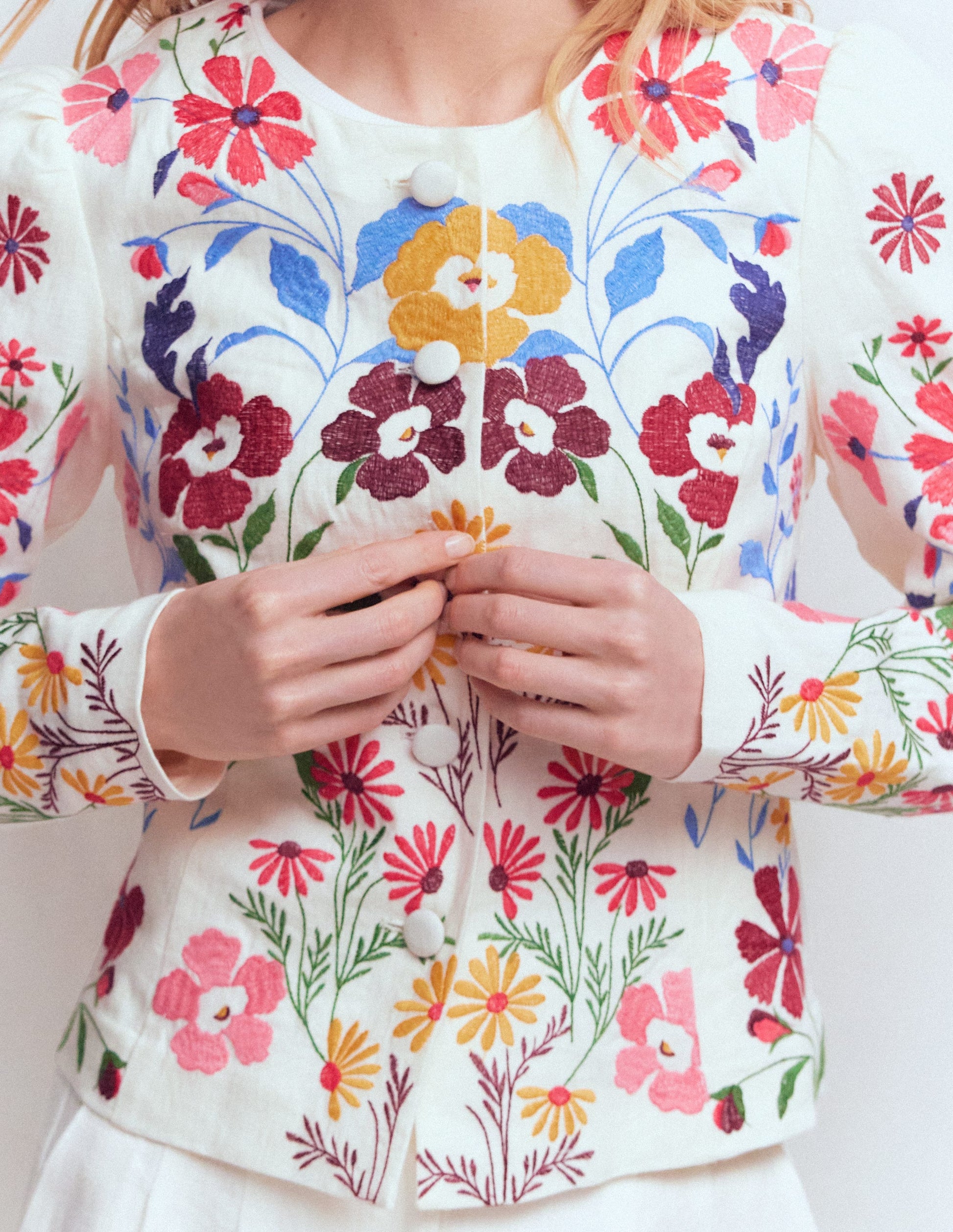 Veste Salisbury à manches bouffantes-Multi, broderie-4