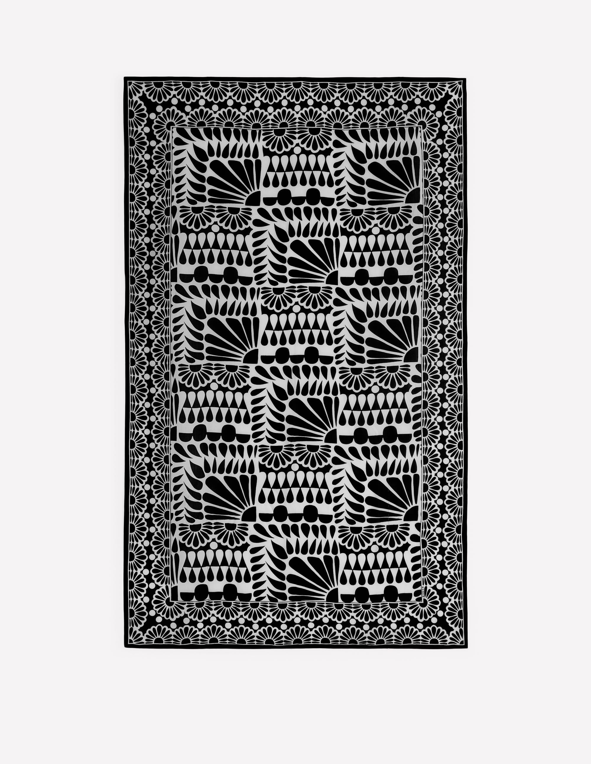 Sarong-Schal mit Muster-Schwarz, Geo-Stempel - Image 4