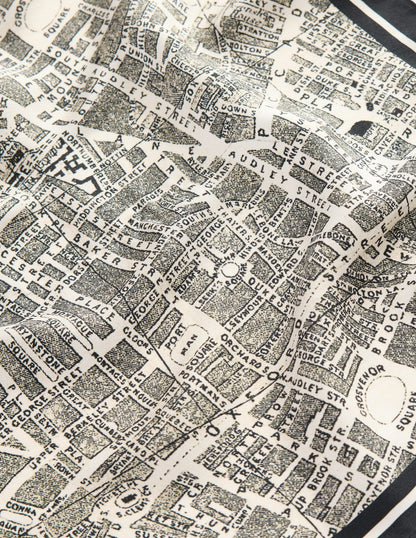 Quadratischer Seidenschal-Karte von London-3