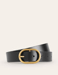 Ceinture classique en cuir-Noir