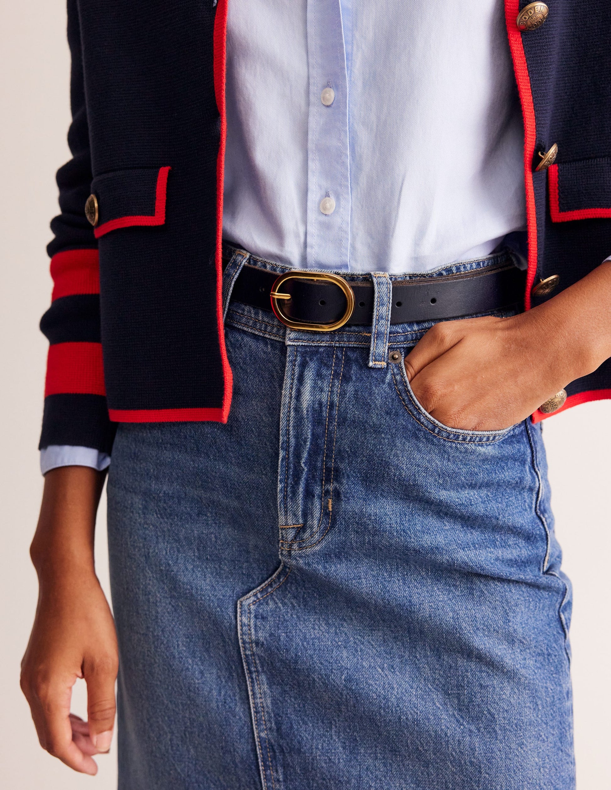 Klassischer Ledergürtel-Marineblau-2