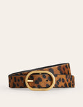 Ceinture classique en cuir-Cœurs folk rouge rockabilly
