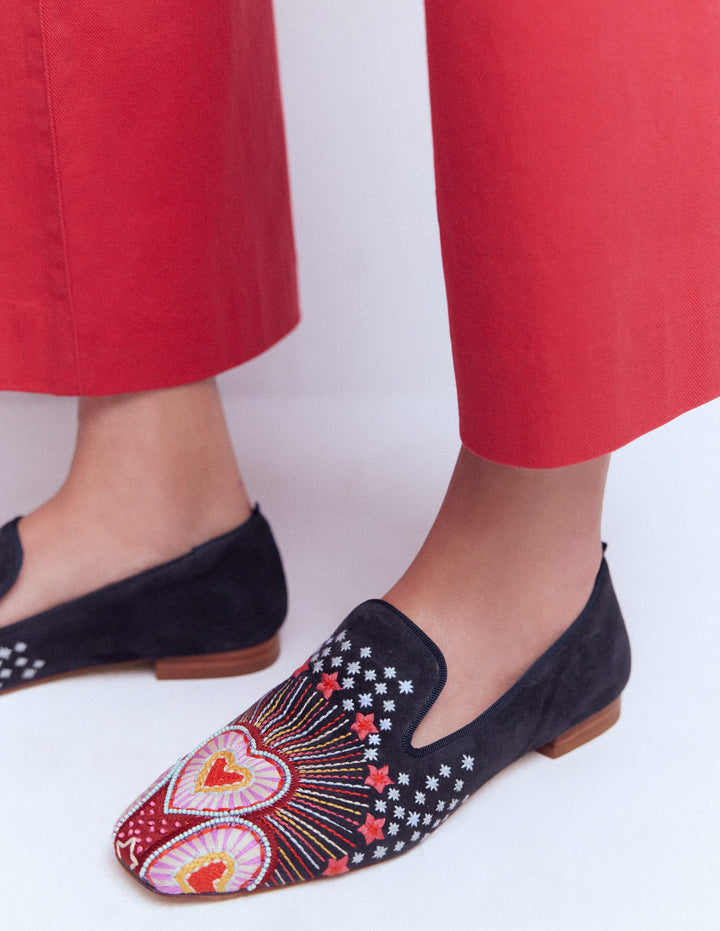 Loafer im Slipper-Stil-Marineblau