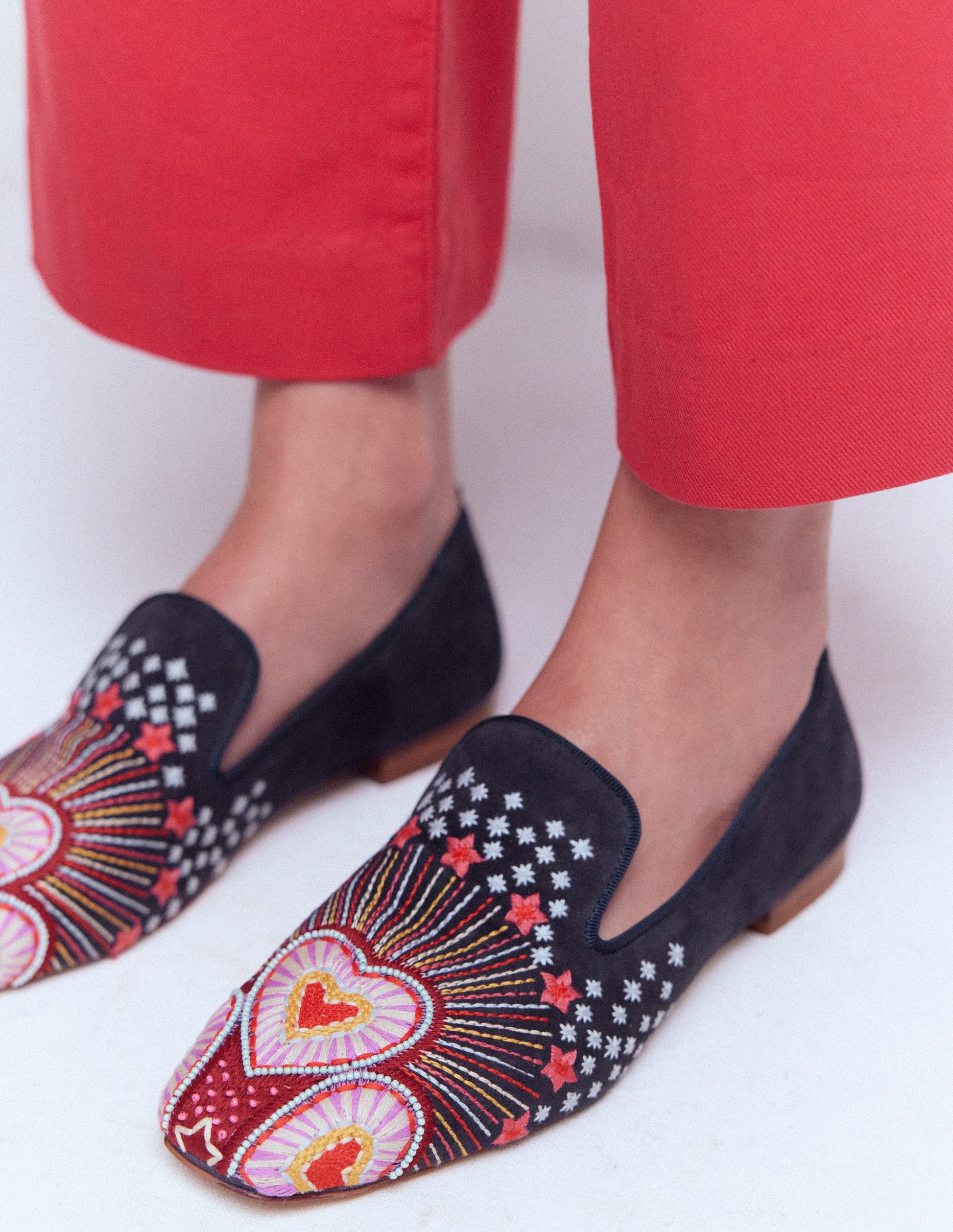 Mocassins façon chaussons-Bleu marine-3