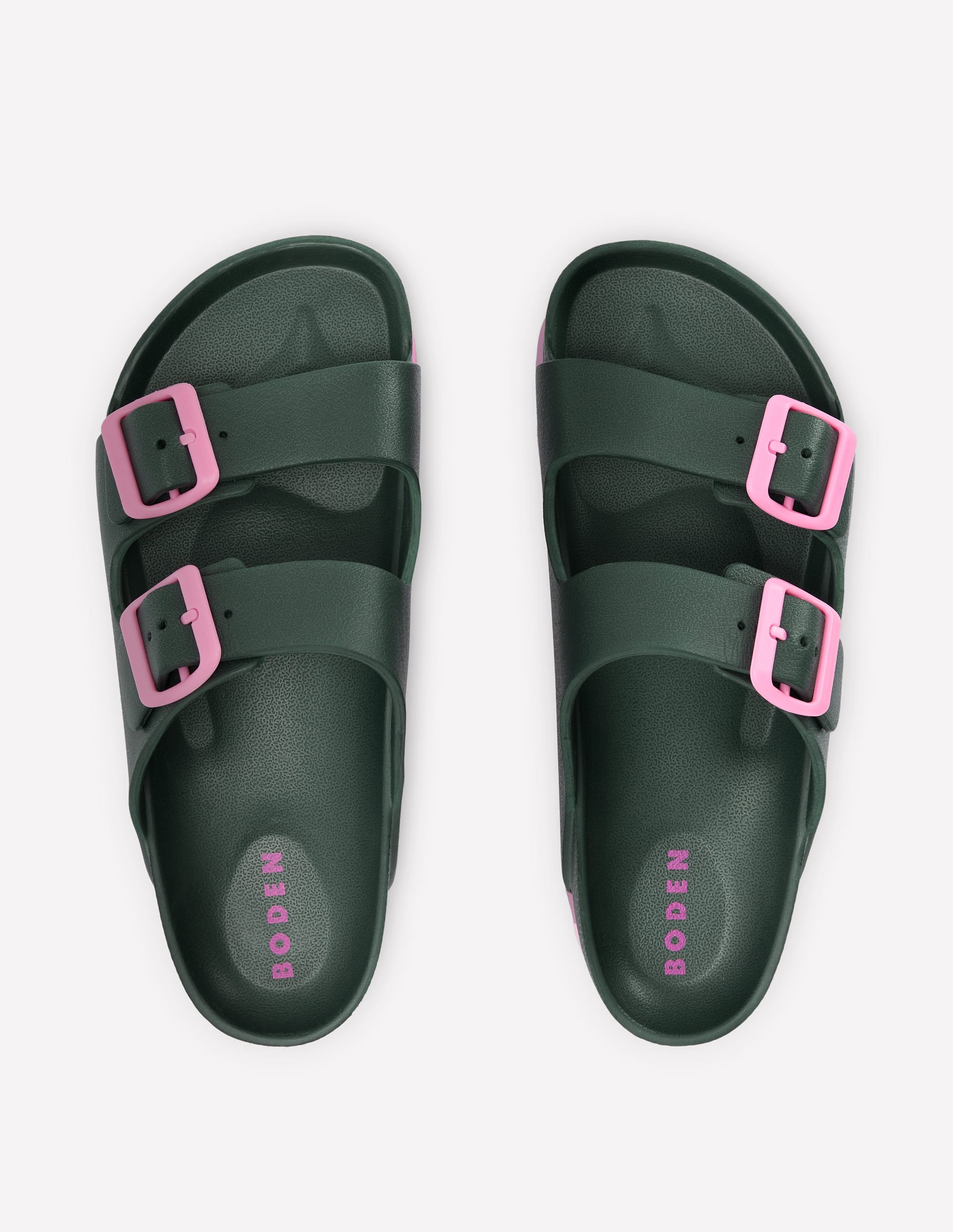Lyla Pantoletten mit doppelter Schnalle-Khaki/Rosa - Image 6