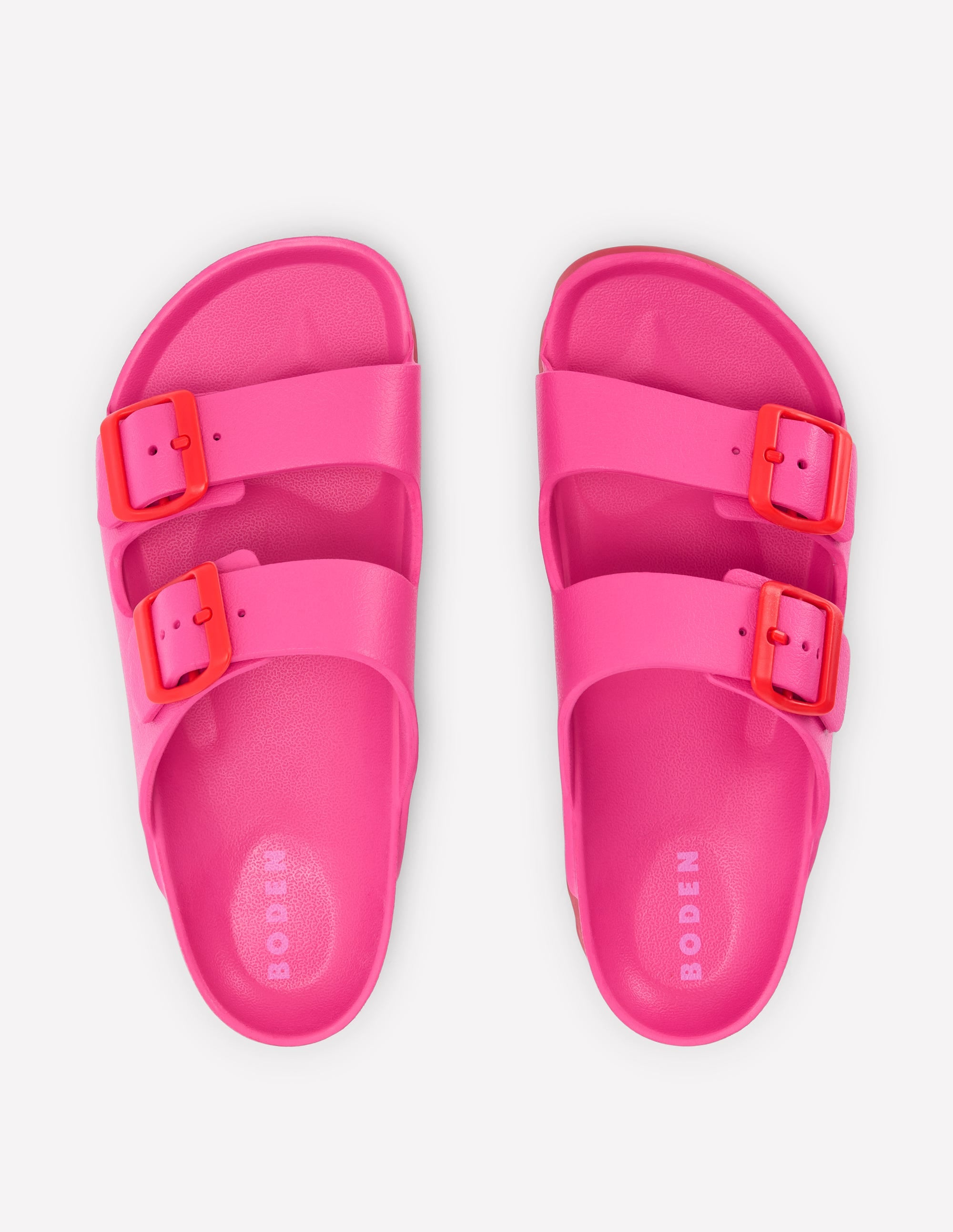 Lyla Pantoletten mit doppelter Schnalle-Pink/Rot - Image 5