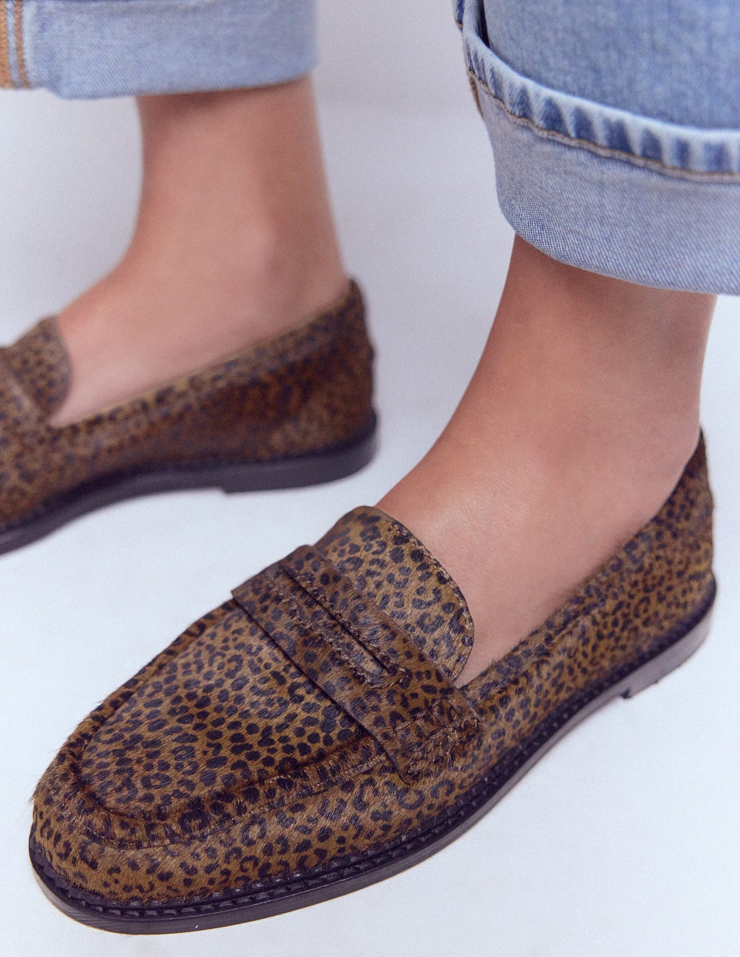 Nya Pennyloafer-Mini Leopardenmuster