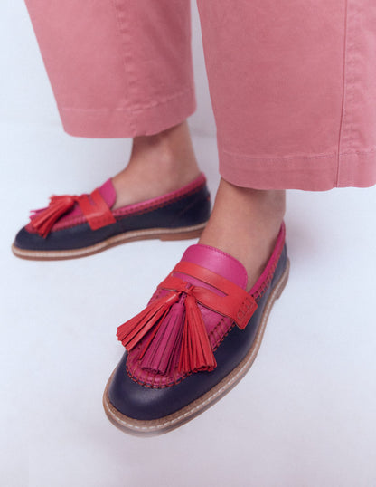 Nya Pennyloafer-Blockfarben Quaste-5